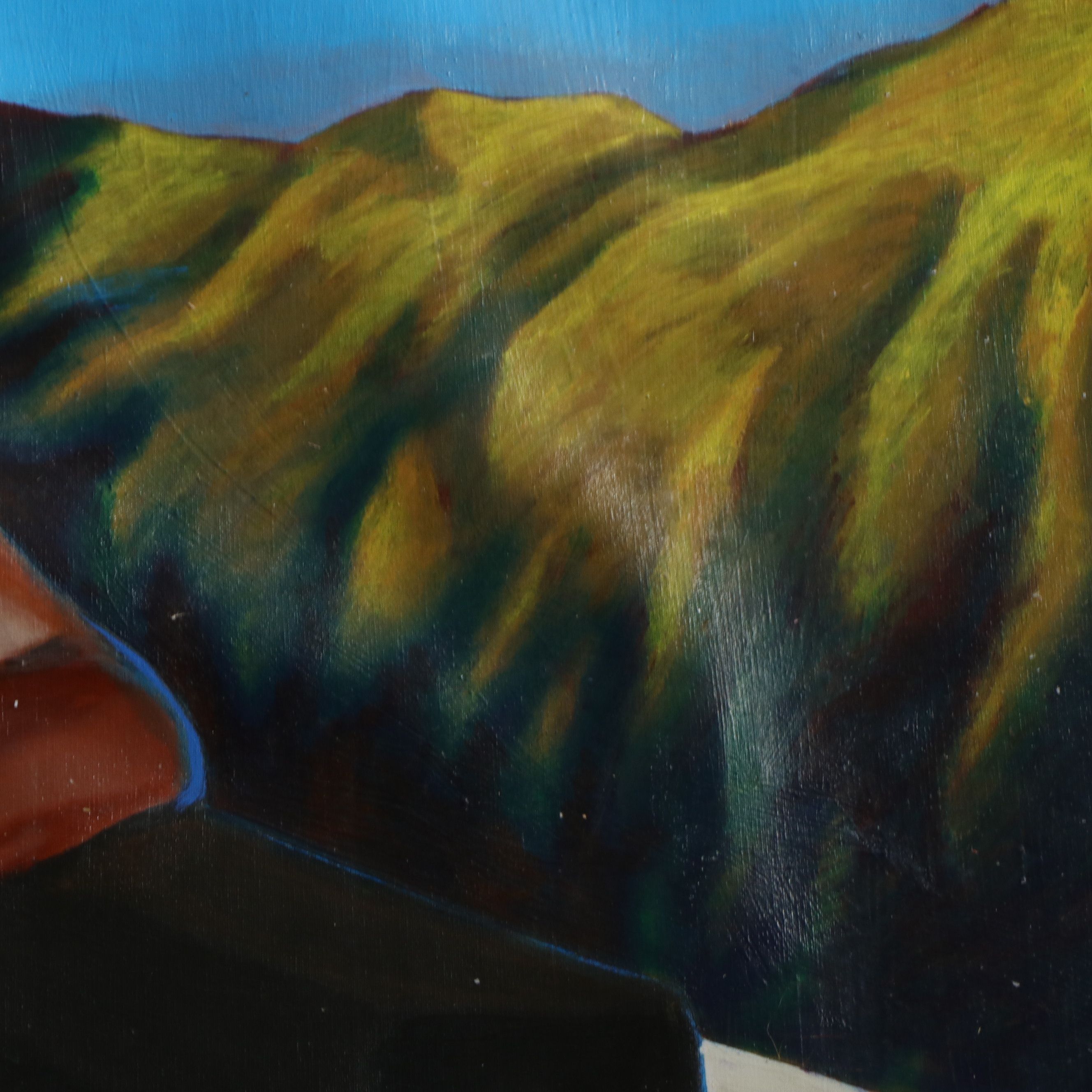 Howard Storm Monumental Acrylic Painting on Canvas of Seated Male Form