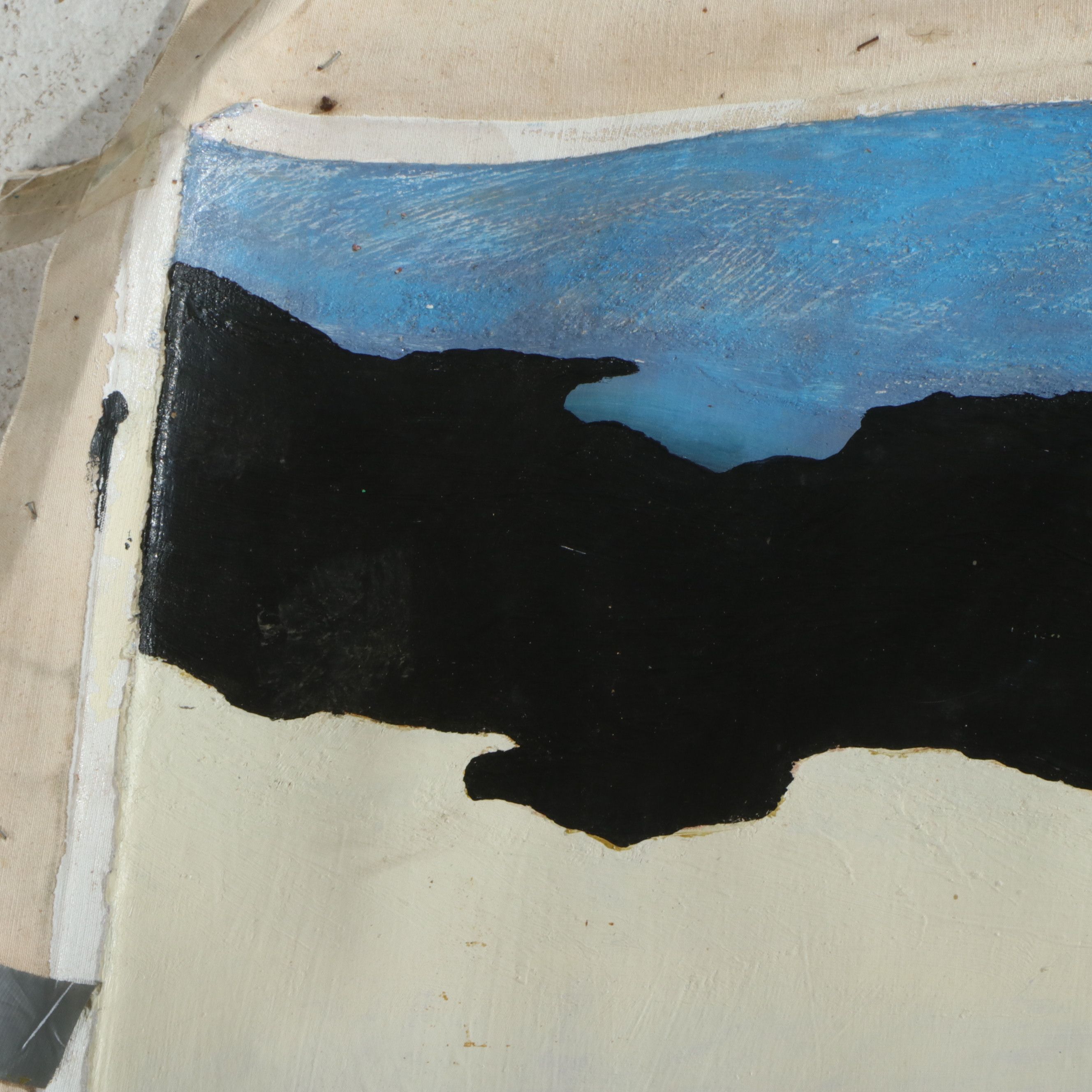 Howard Storm Monumental Acrylic Painting on Canvas of Seated Male Form