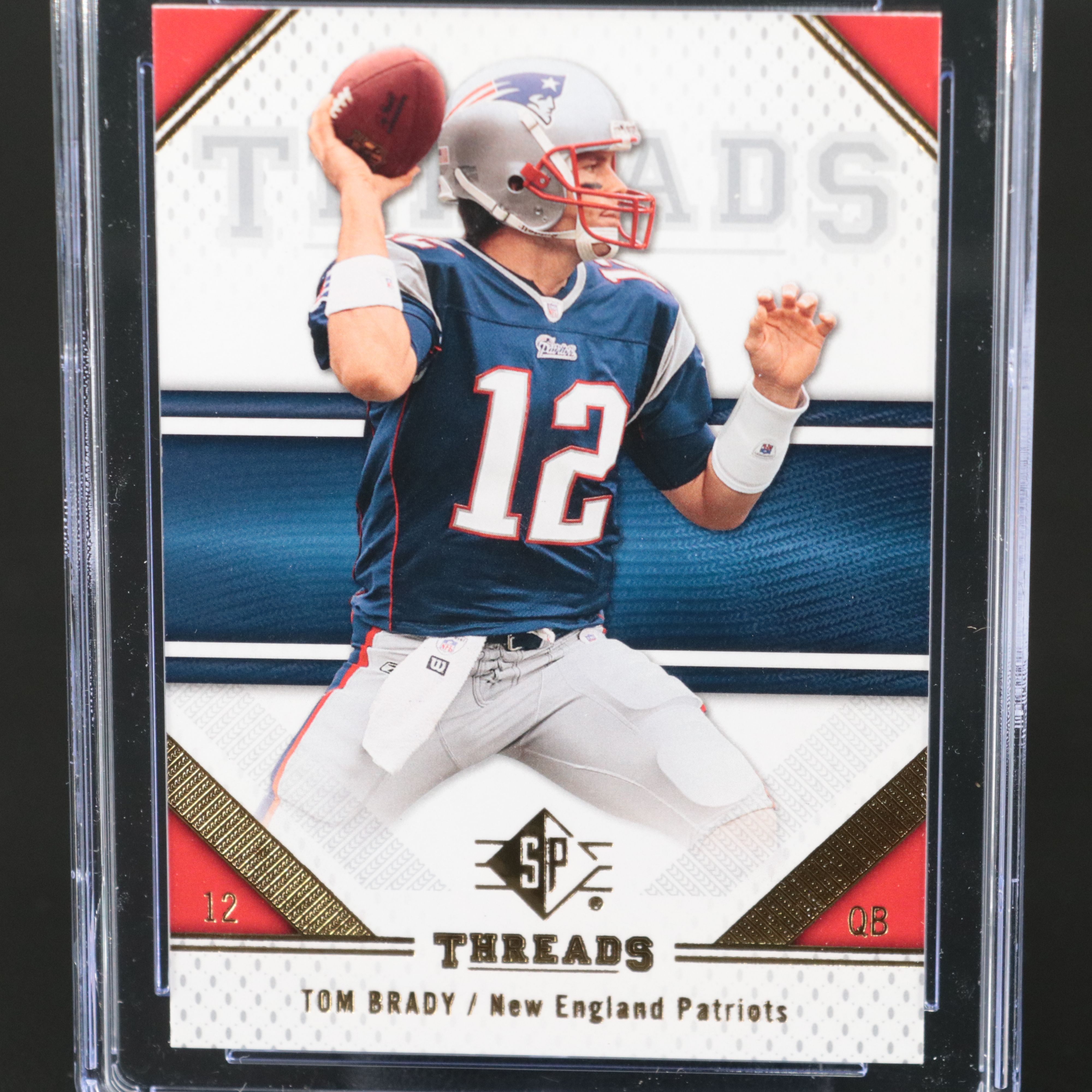 2009 SP Threads Tom Brady New England Patriots Football Card Graded CGC 10