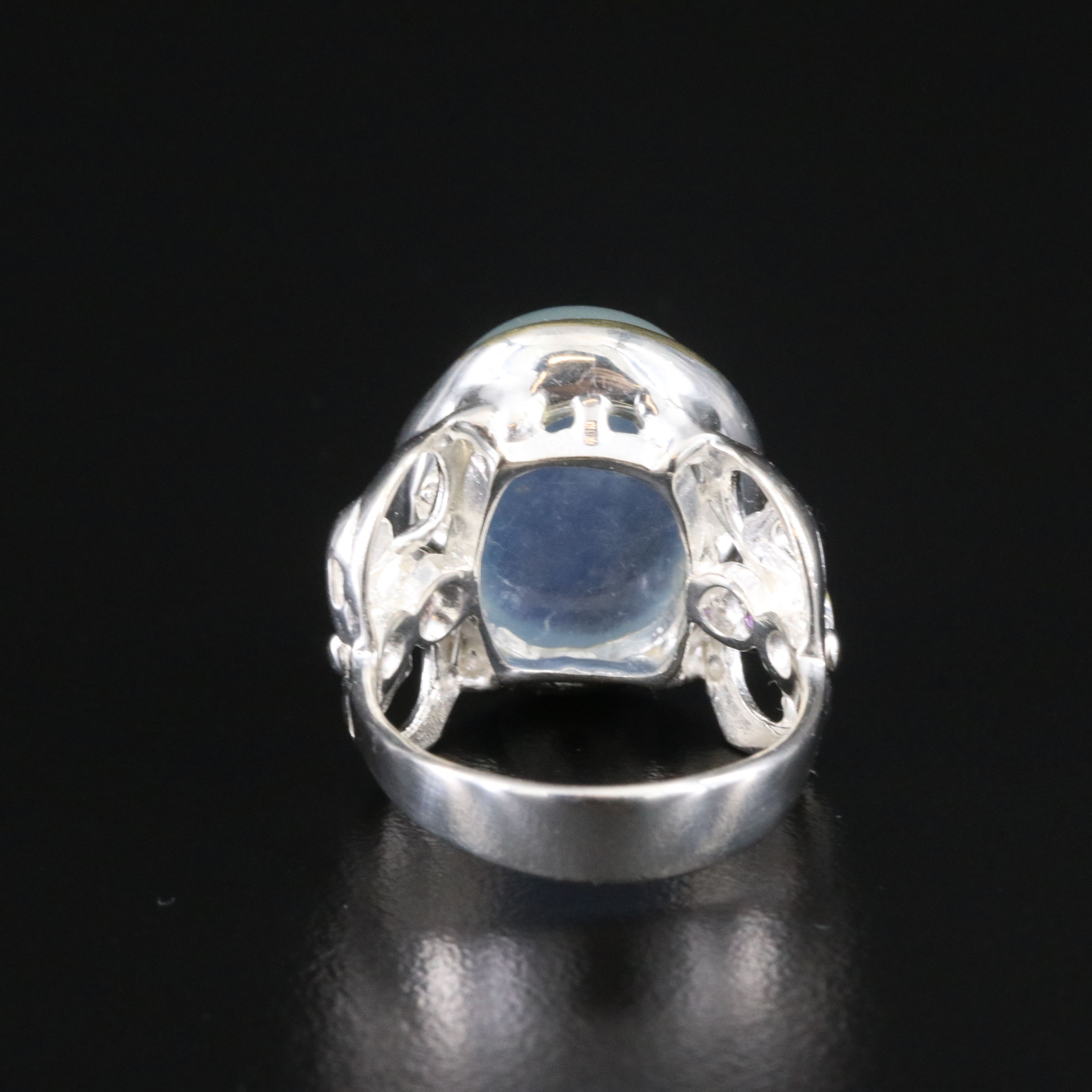 Sterling Filled Beryl and Amethyst Ring