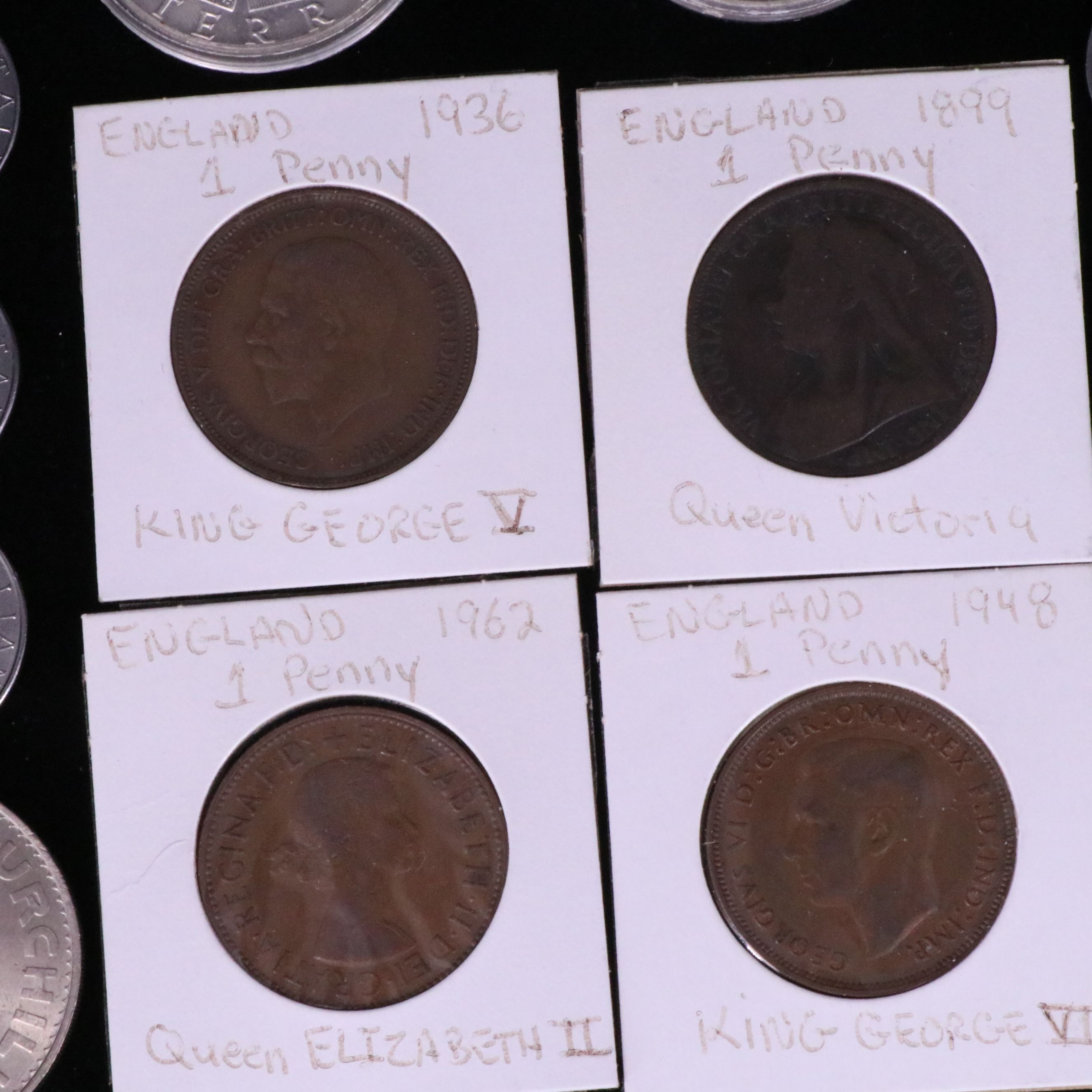 Group of Thirty-One Foreign Coins with Silver