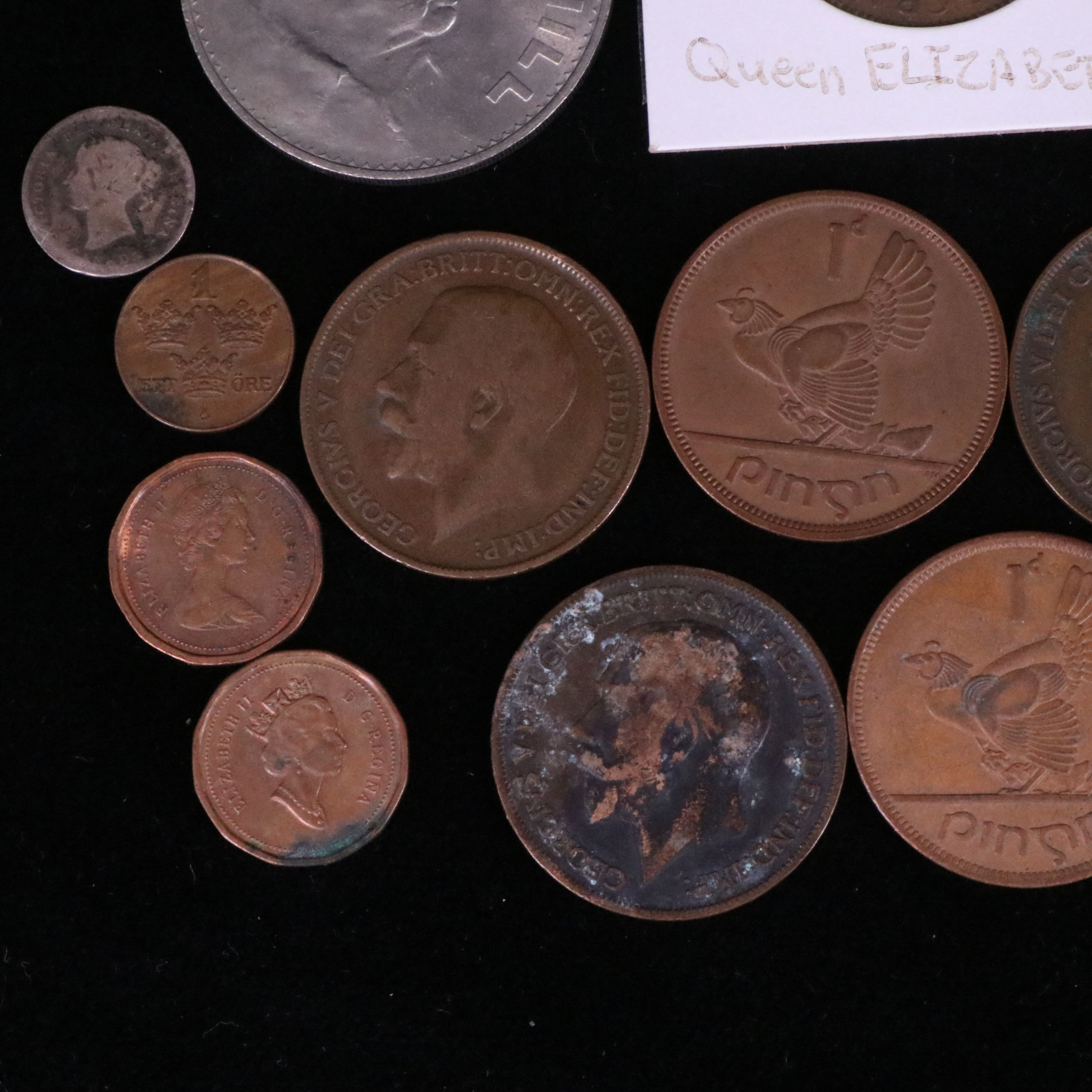 Group of Thirty-One Foreign Coins with Silver