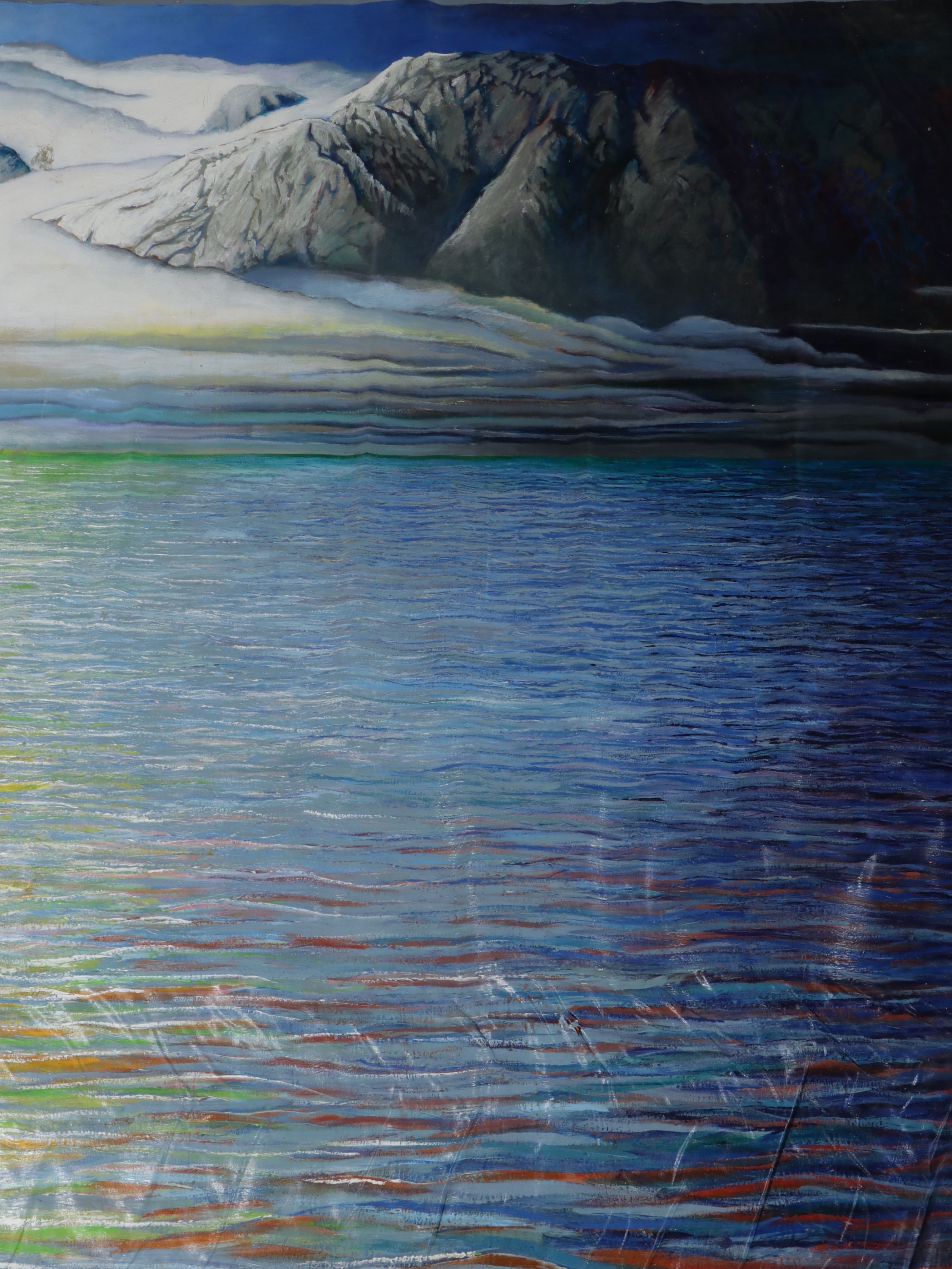 Howard Storm Monumental Acrylic Painting on Canvas "Sea & Mountain," 1970