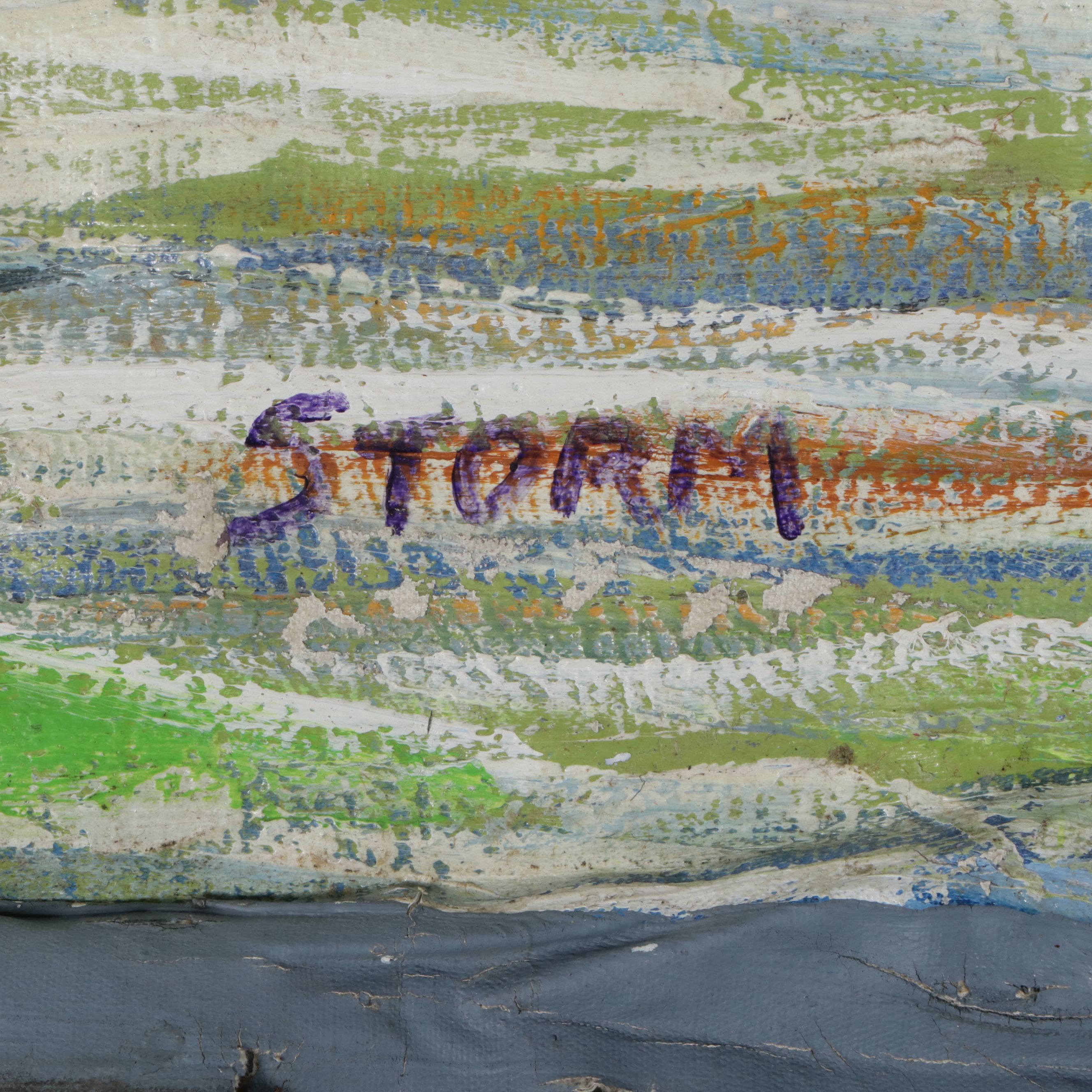 Howard Storm Monumental Acrylic Painting on Canvas "Sea & Mountain," 1970