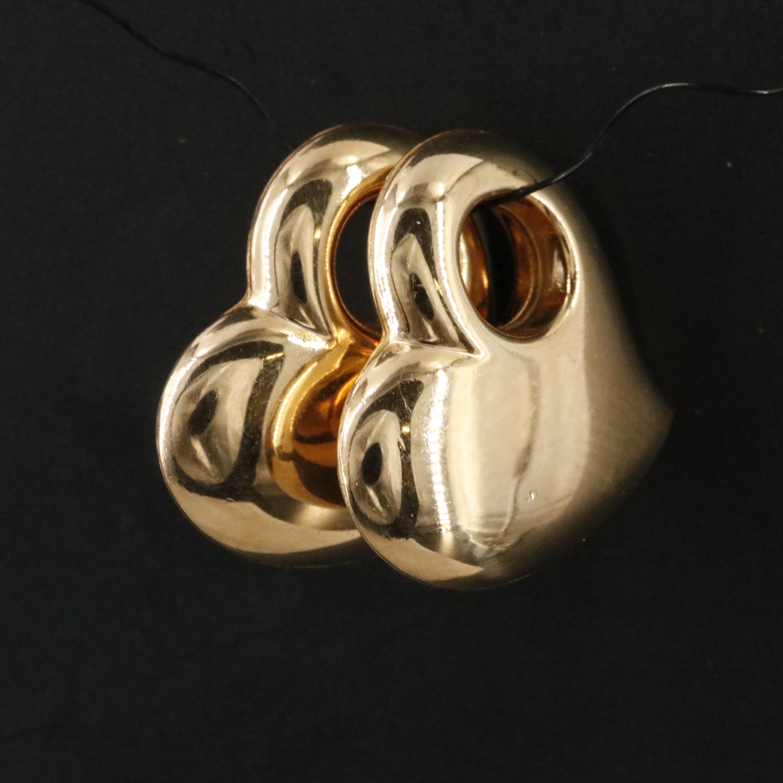 Electroformed Puff Heart Slide Enhancer Pendants