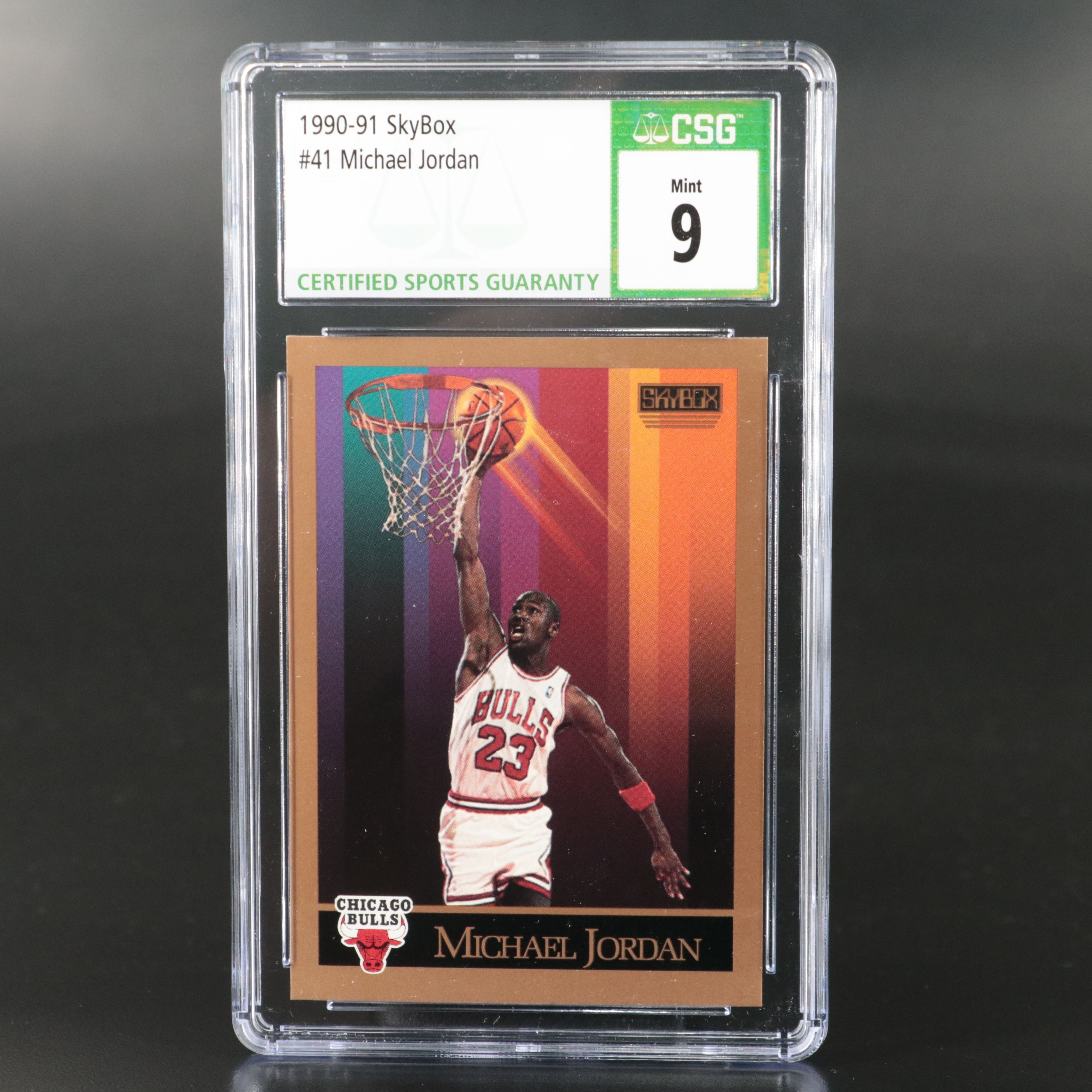 1990–91 Skybox Michael Jordan Chicago Bulls Basketball Card Graded CSG 9