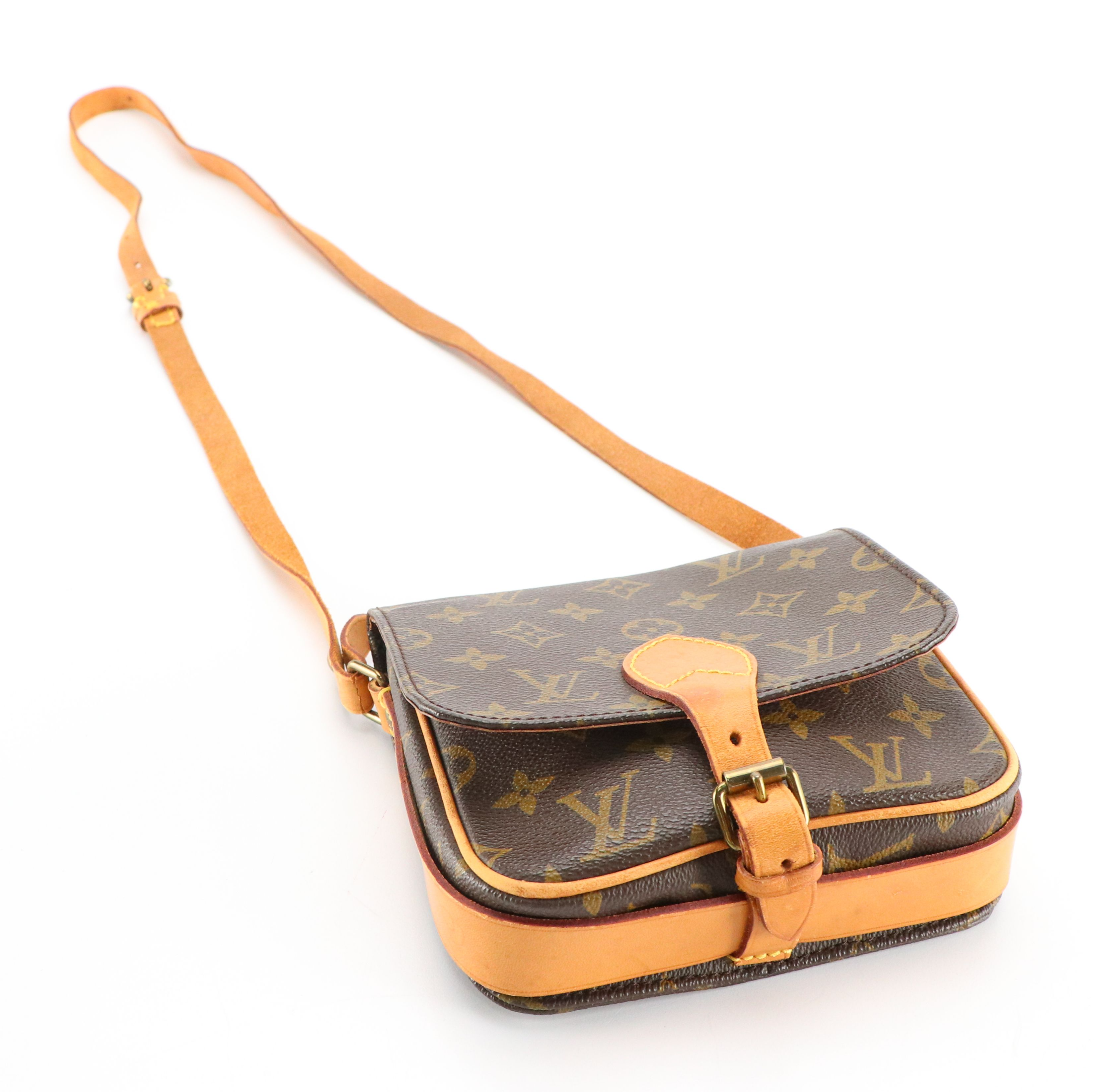Louis Vuitton Cartouchiere Crossbody in Monogram Canvas and Leather