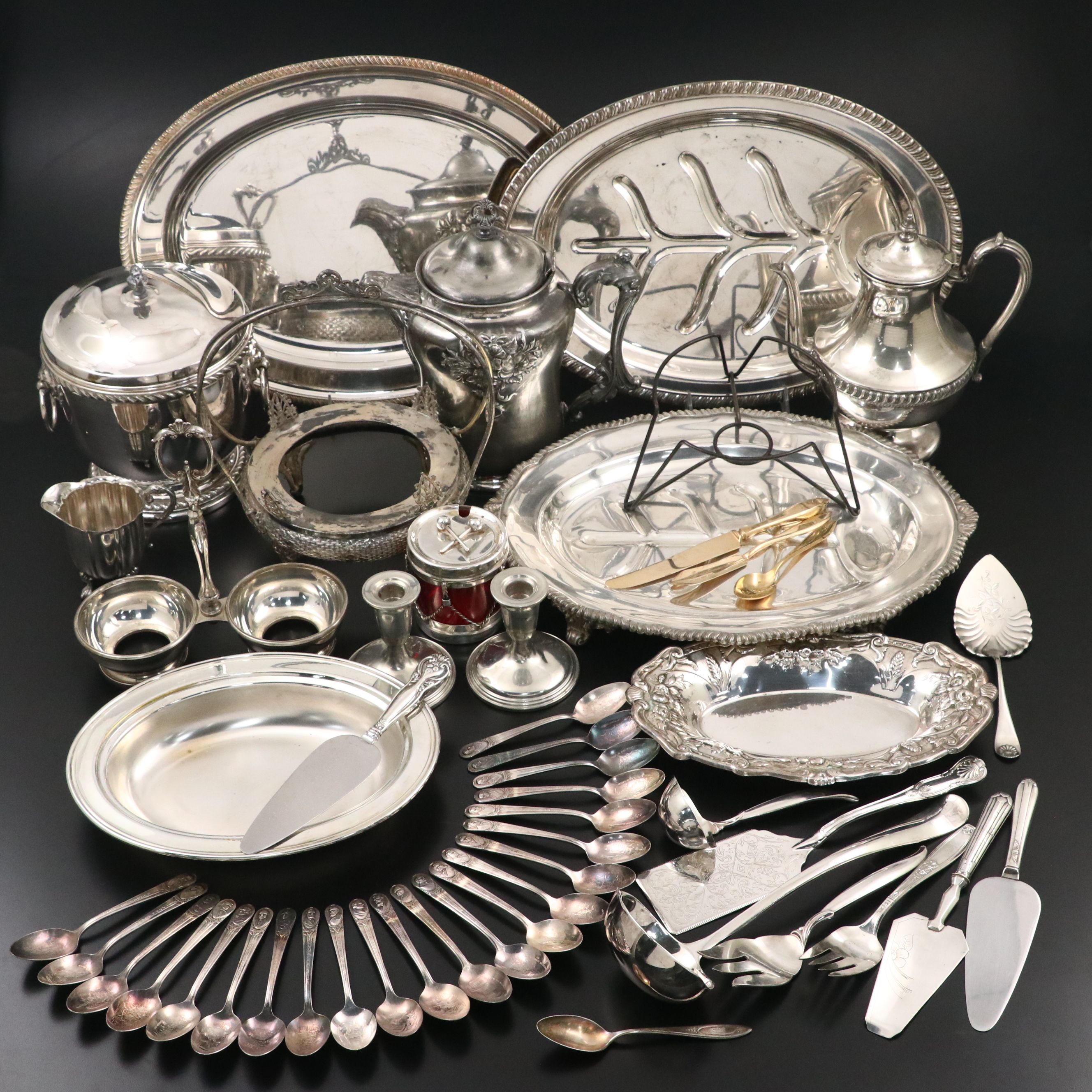 Wm. Rogers with Other Silver Plate Flatware, Table Accessories and Serveware