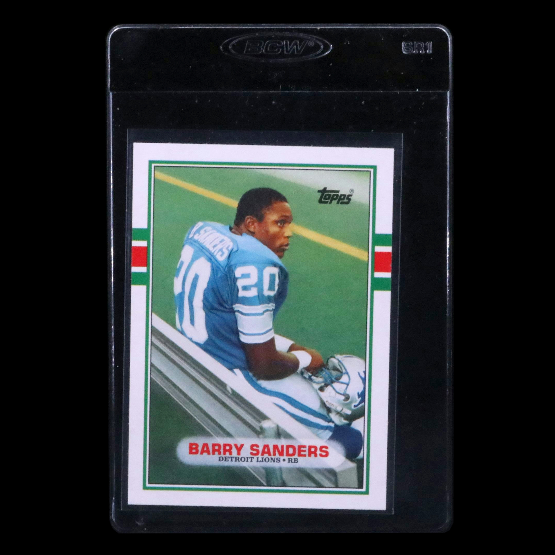 1989 Topps Traded Barry Sanders Detroit Lions Rookie Football Card