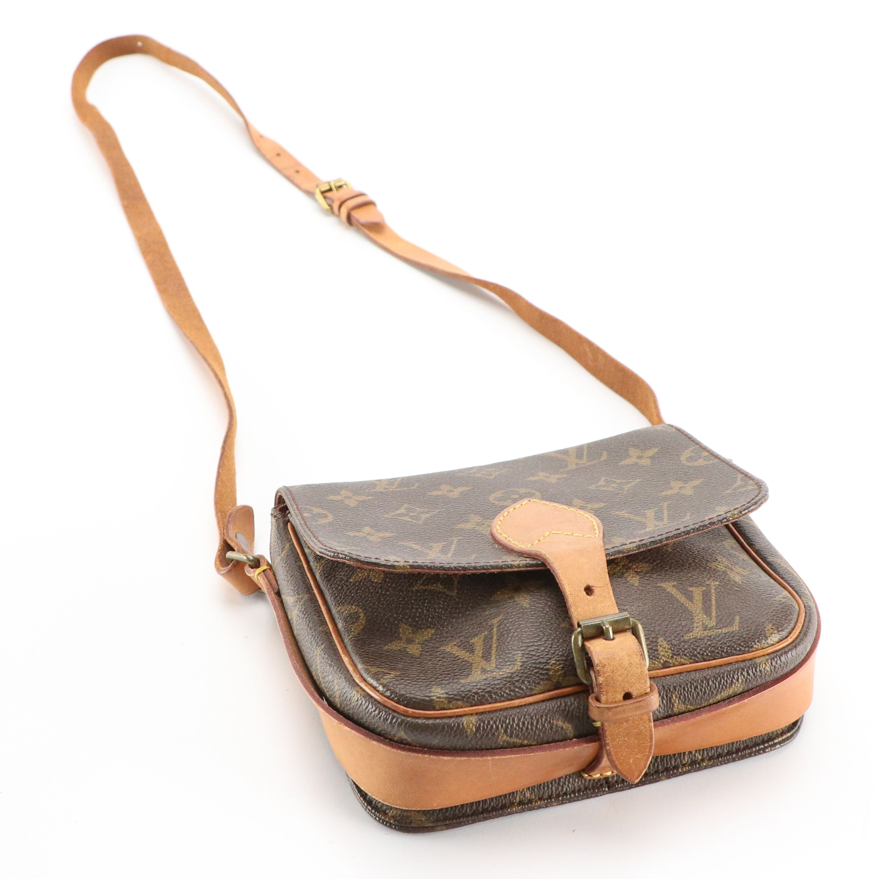 Louis Vuitton Cartouchiere Crossbody in Monogram Canvas and Leather