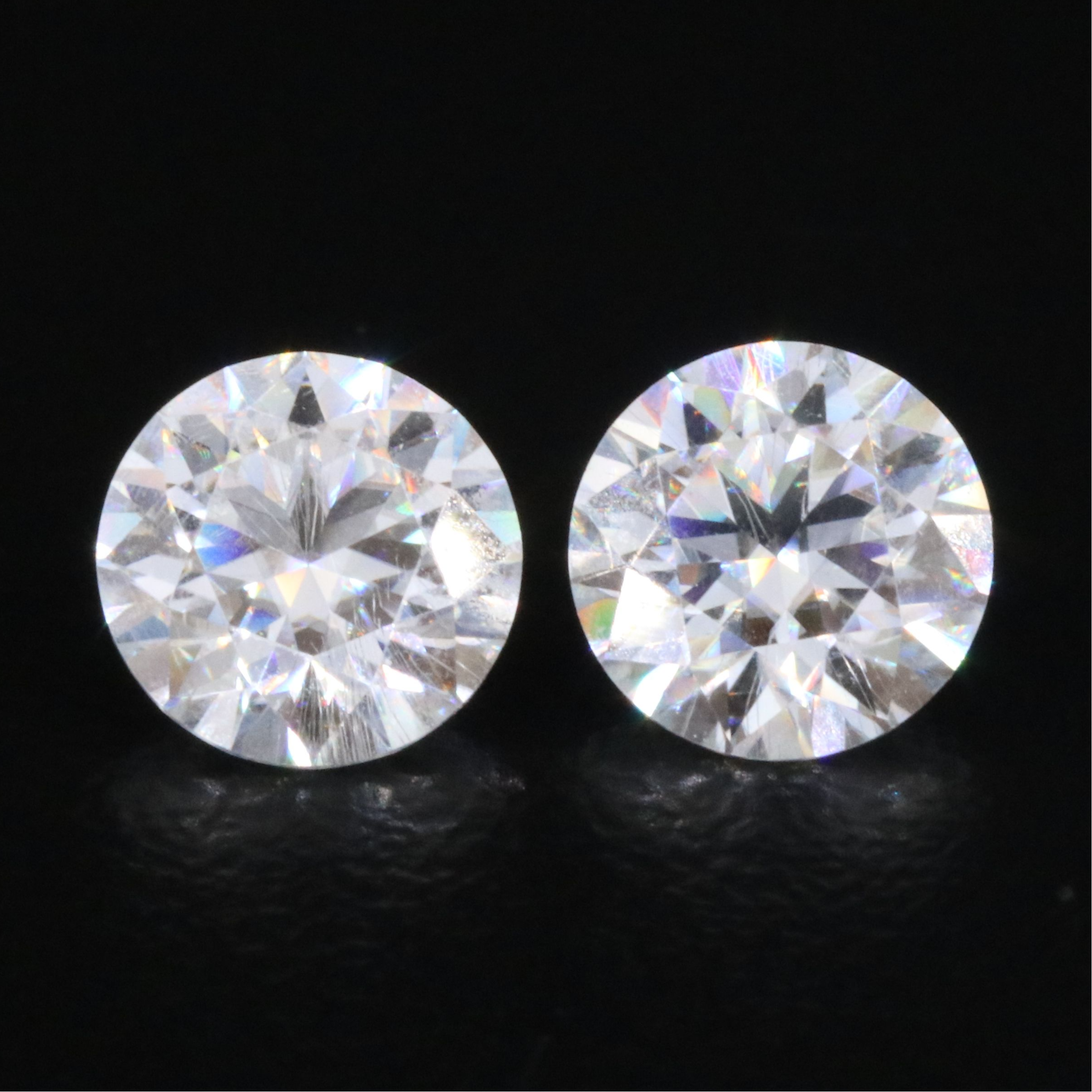 Loose 1.93 CTW Moissanite Pair