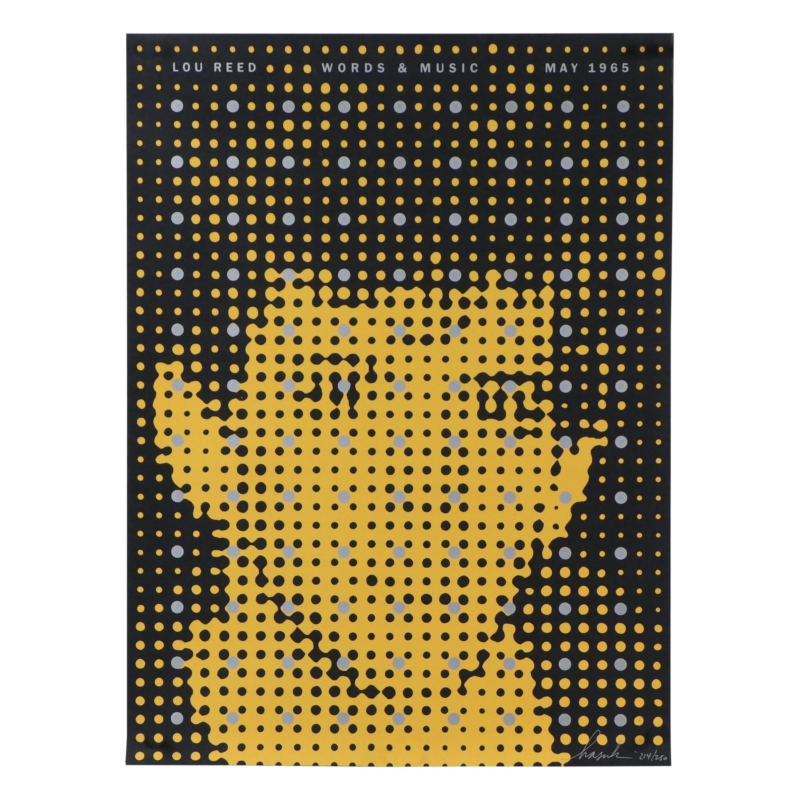 Masaki Koike Serigraph Poster for Lou Reed "Words & Music," 2024