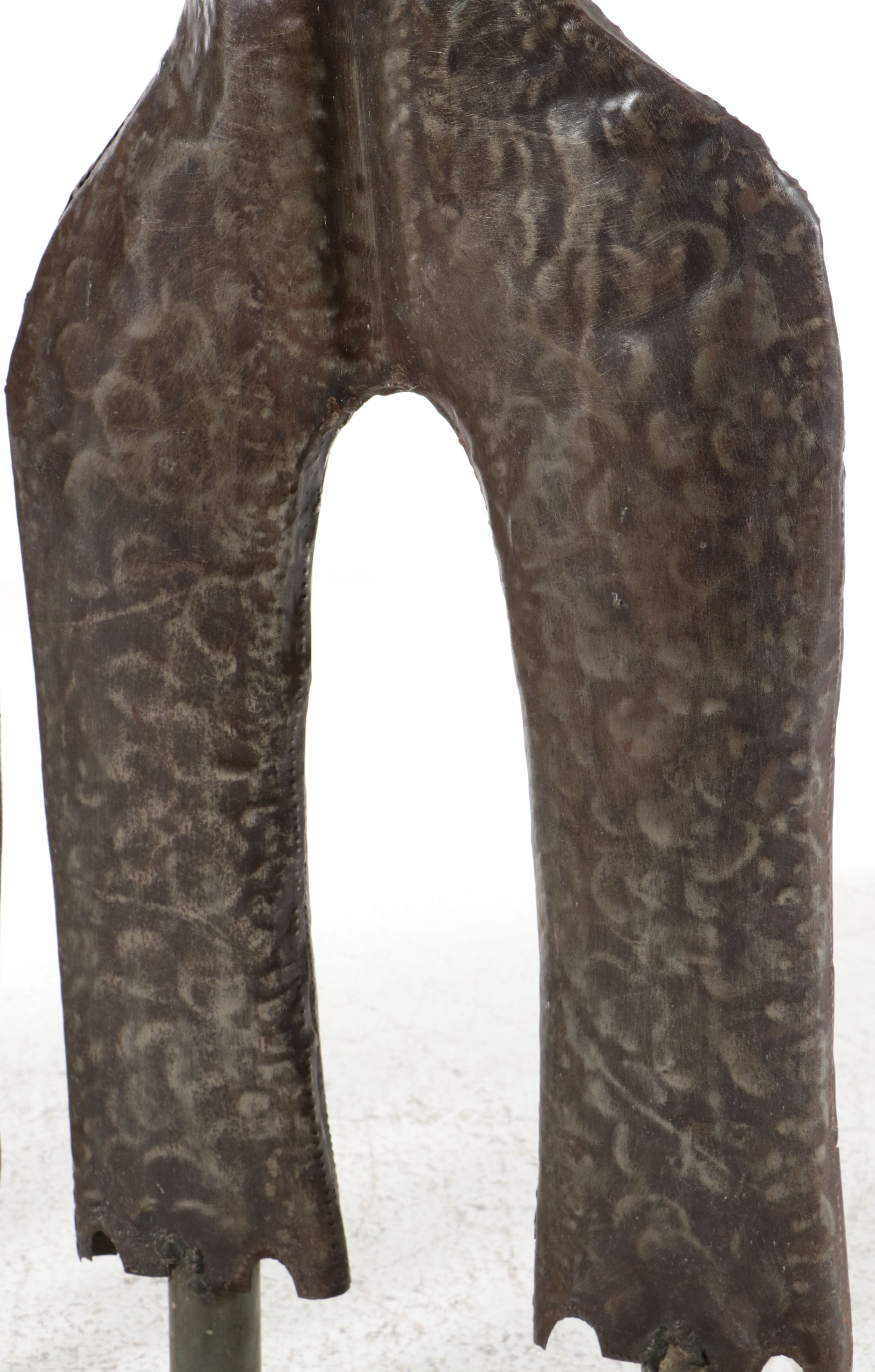 Handcrafted Folk Art Style Metal Figural Musician Sculptures