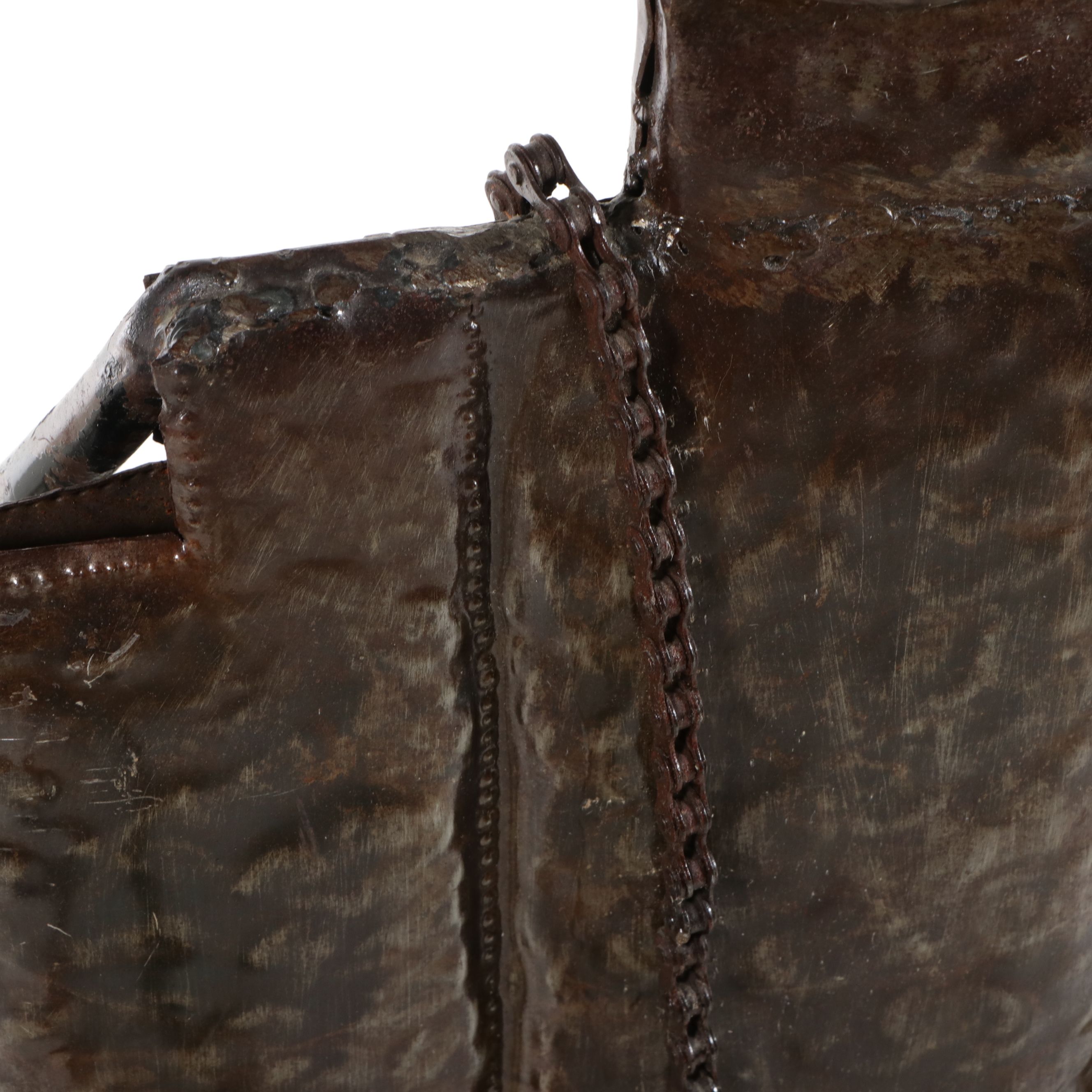 Handcrafted Folk Art Style Metal Figural Musician Sculptures