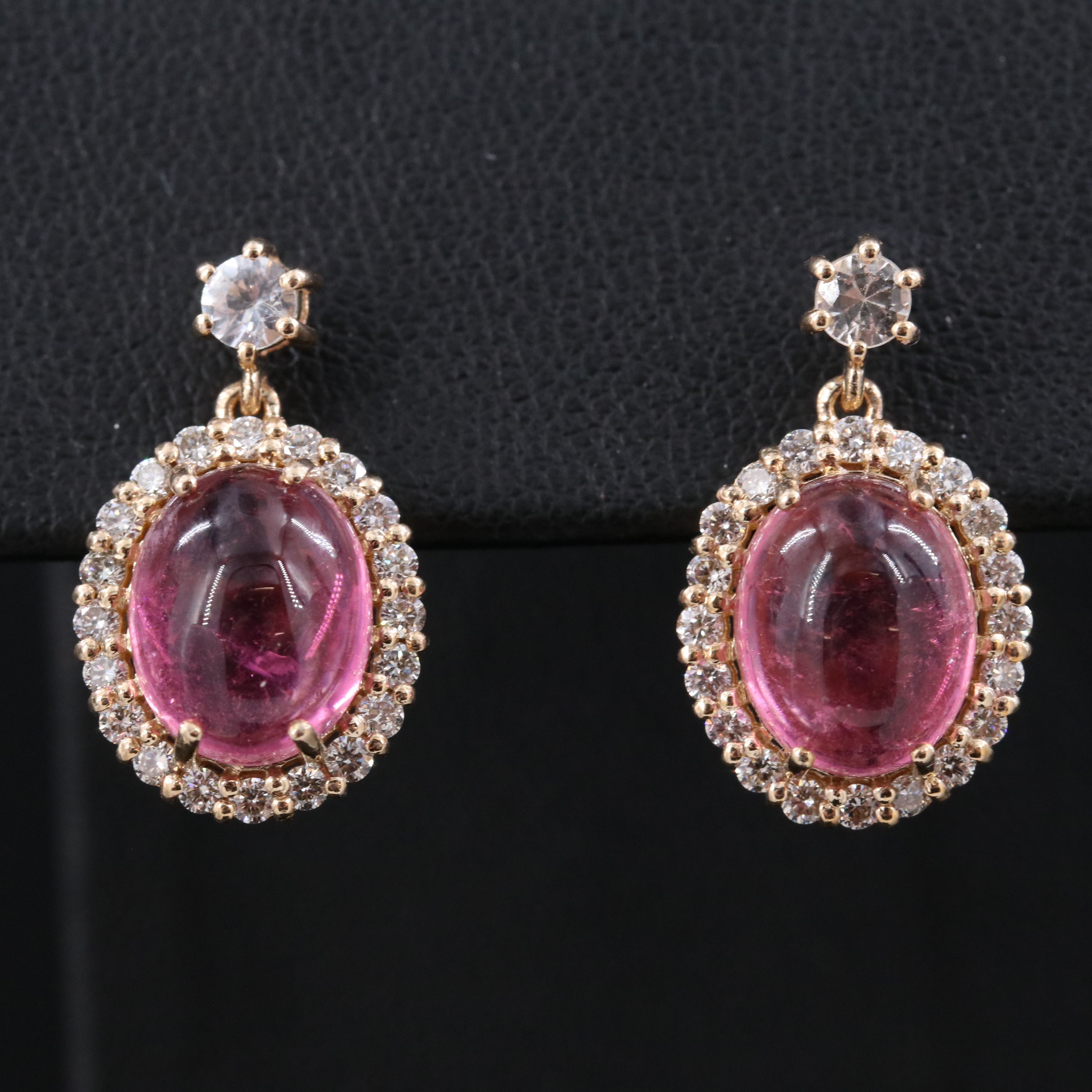 14K Tourmaline and Diamond Earrings