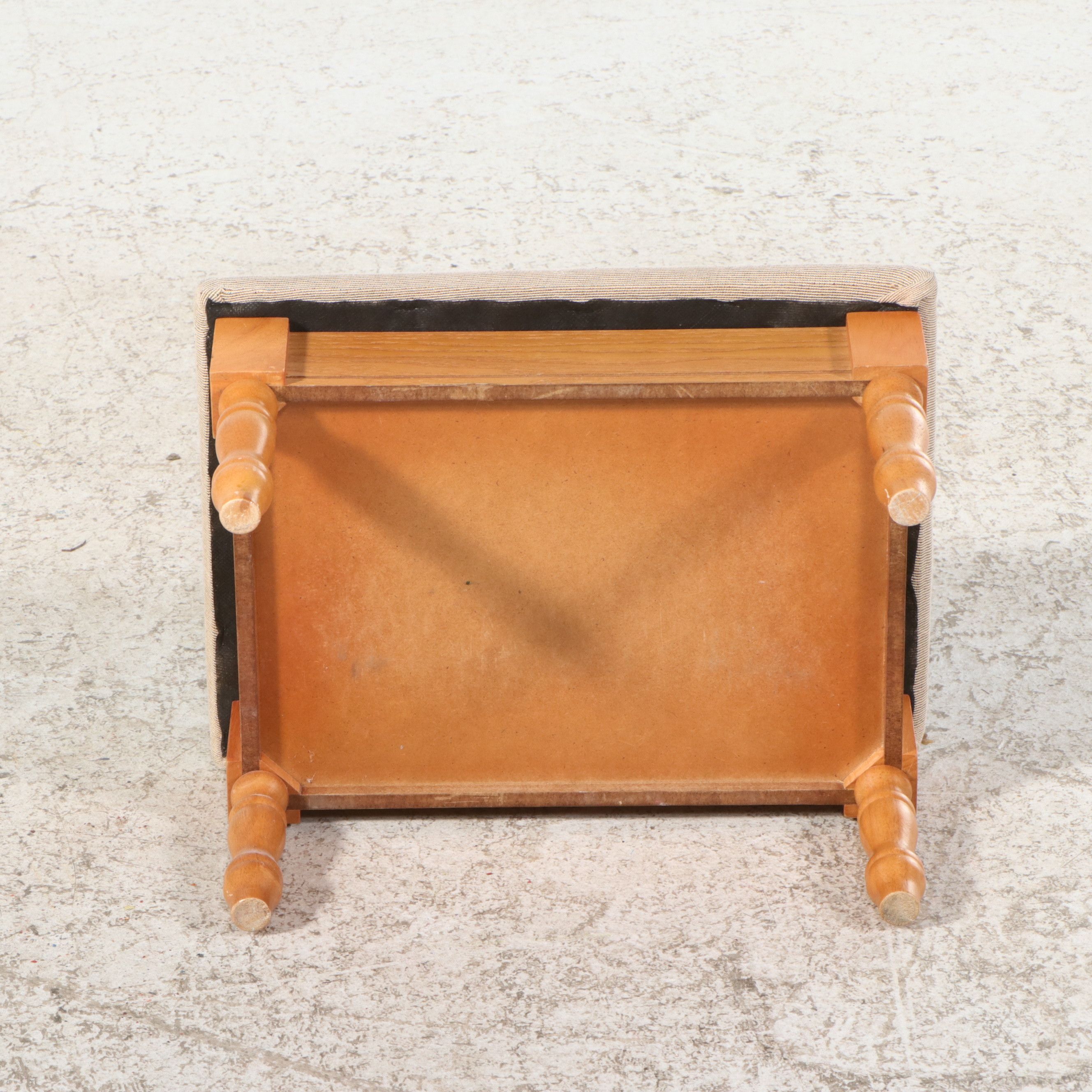 Van Troxel Needlepoint Footstool with Others