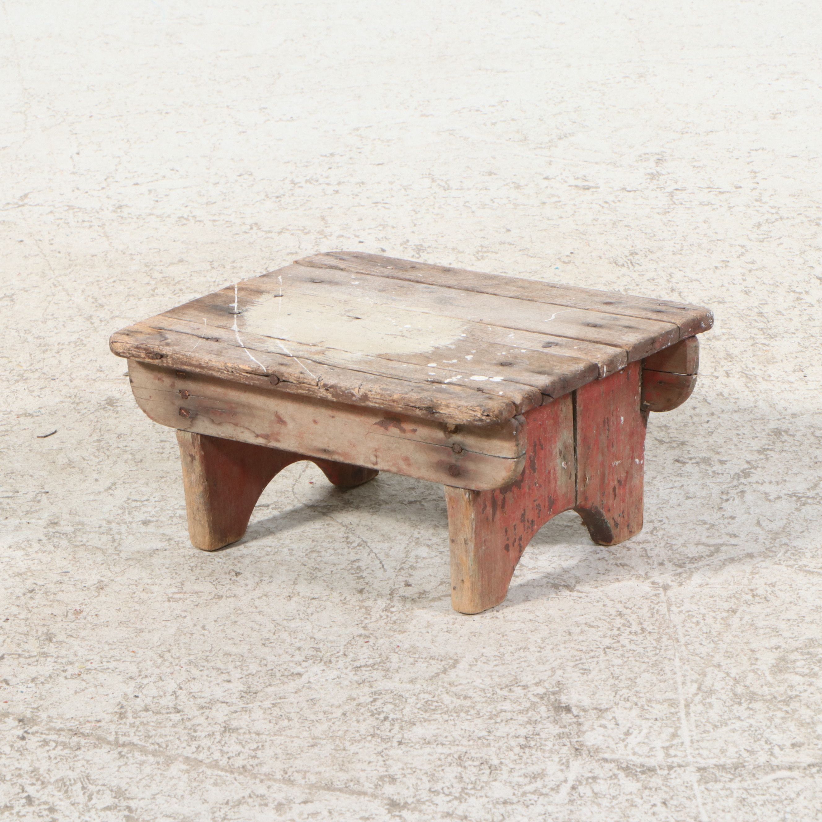 Van Troxel Needlepoint Footstool with Others