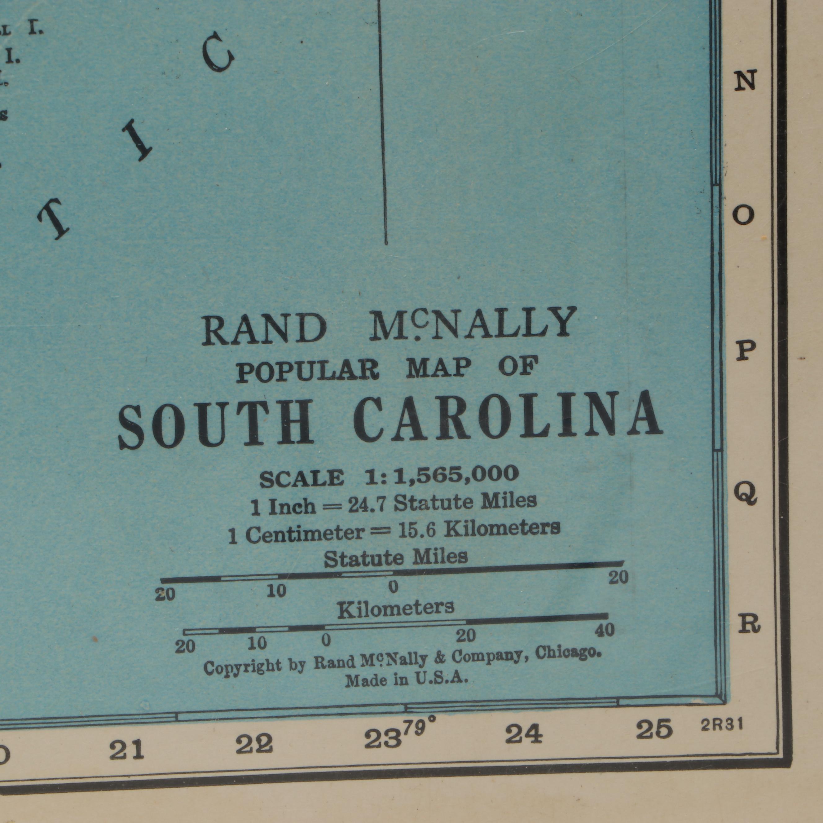 Rand McNally and Other Maps of Virginia, West Virginia, and South Carolina