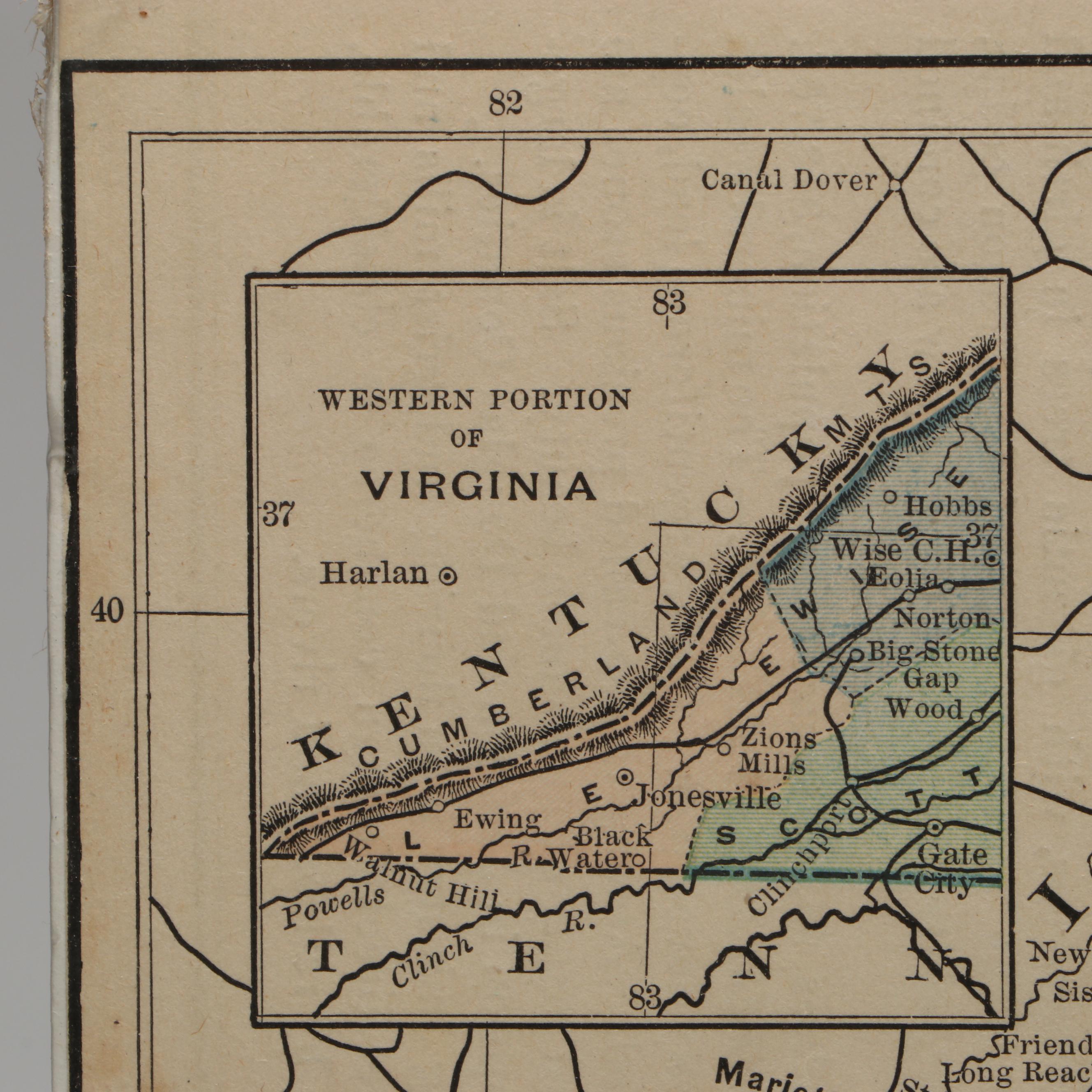 Rand McNally and Other Maps of Virginia, West Virginia, and South Carolina