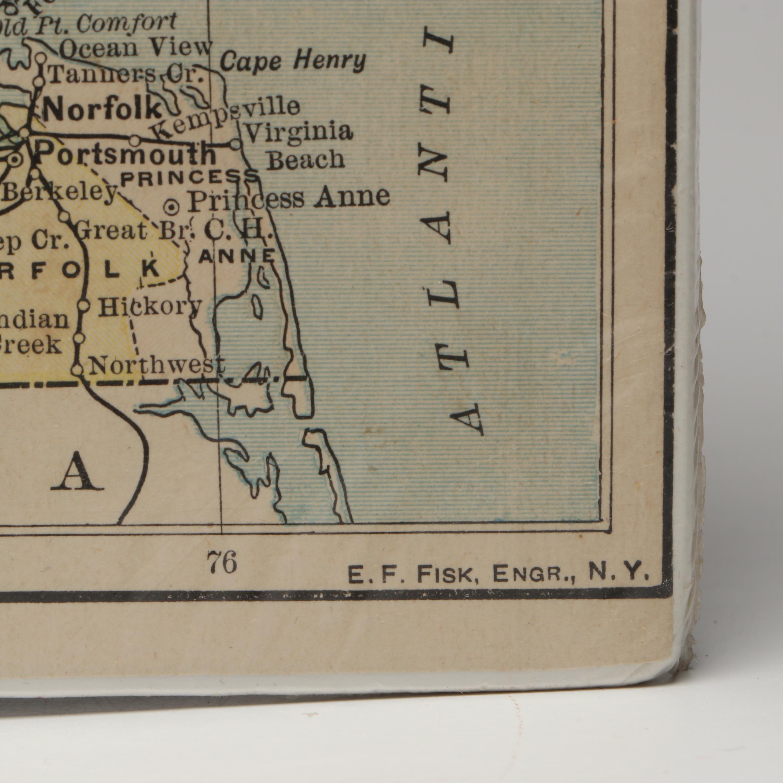 Rand McNally and Other Maps of Virginia, West Virginia, and South Carolina