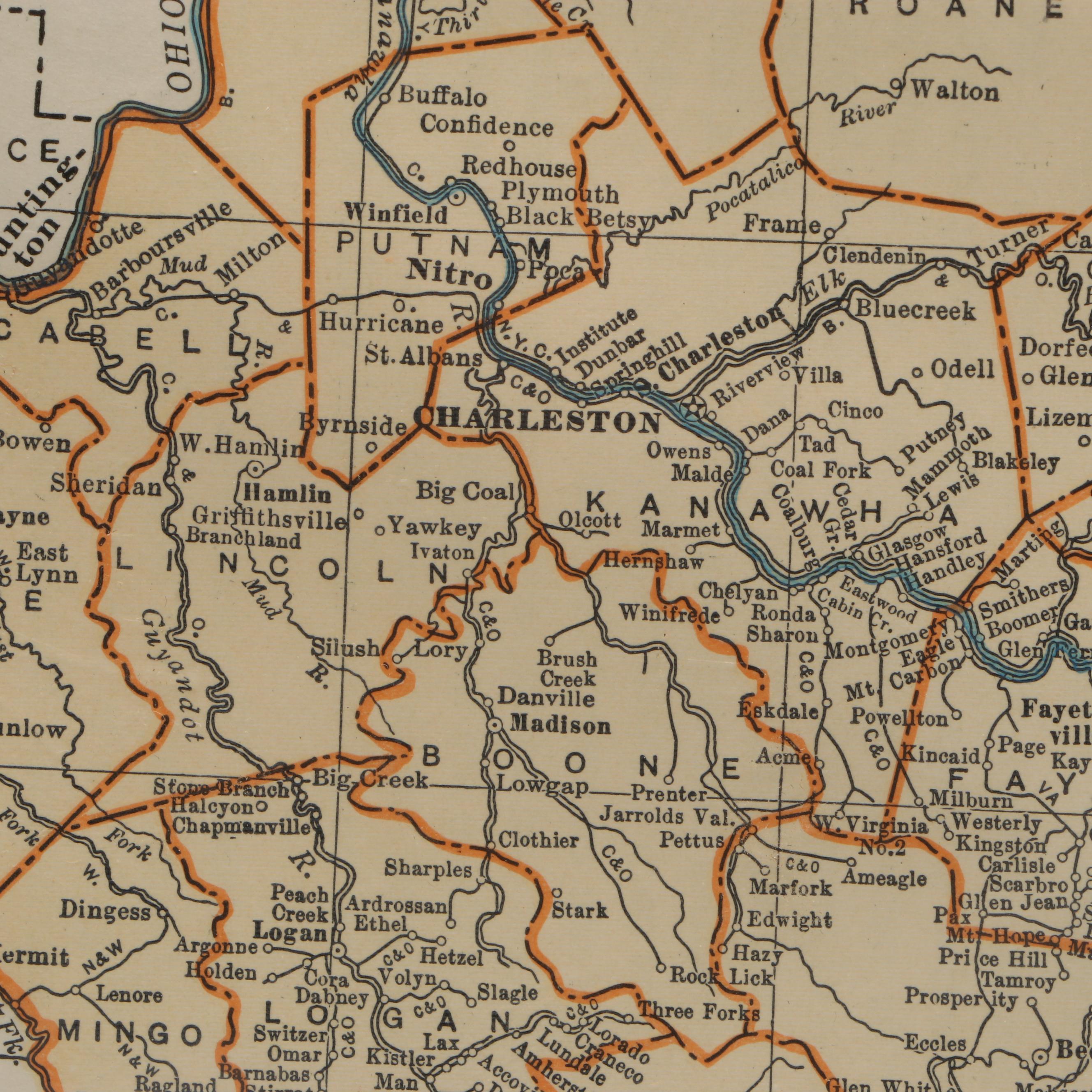 Rand McNally and Other Maps of Virginia, West Virginia, and South Carolina
