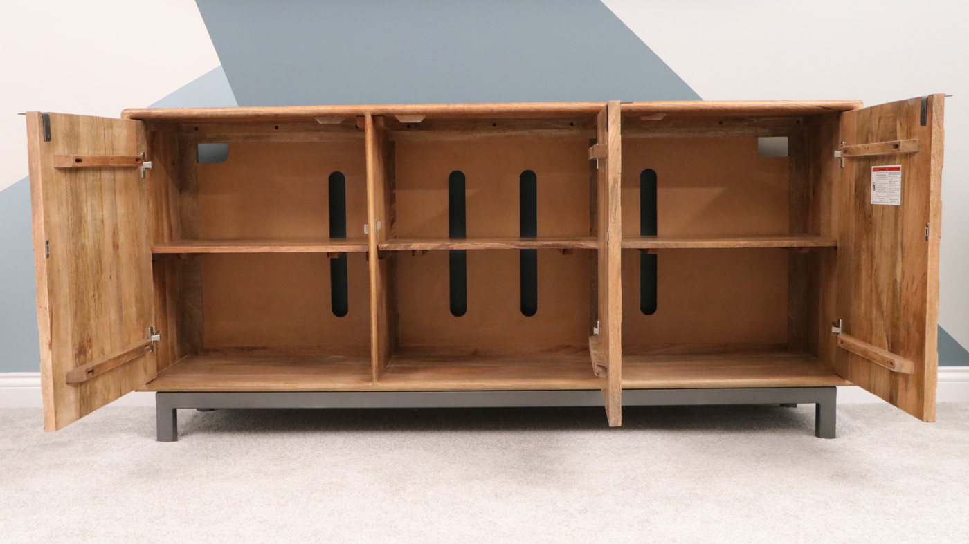 Hooker Furniture Serramonte Four-Door Mango Wood Entertainment Console