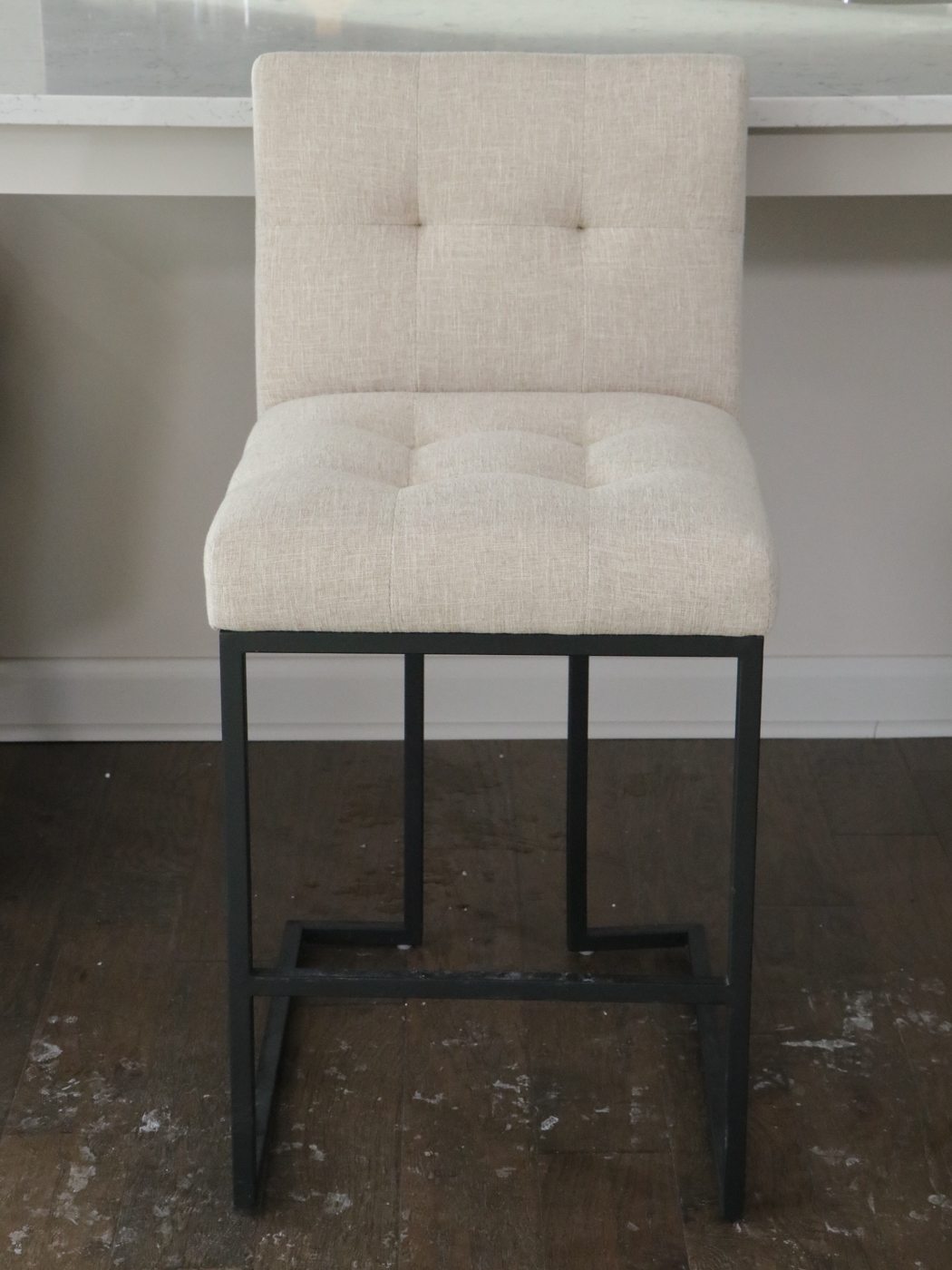 * Set of Three Modway Upholstered Stools with Cantilever Iron Frame