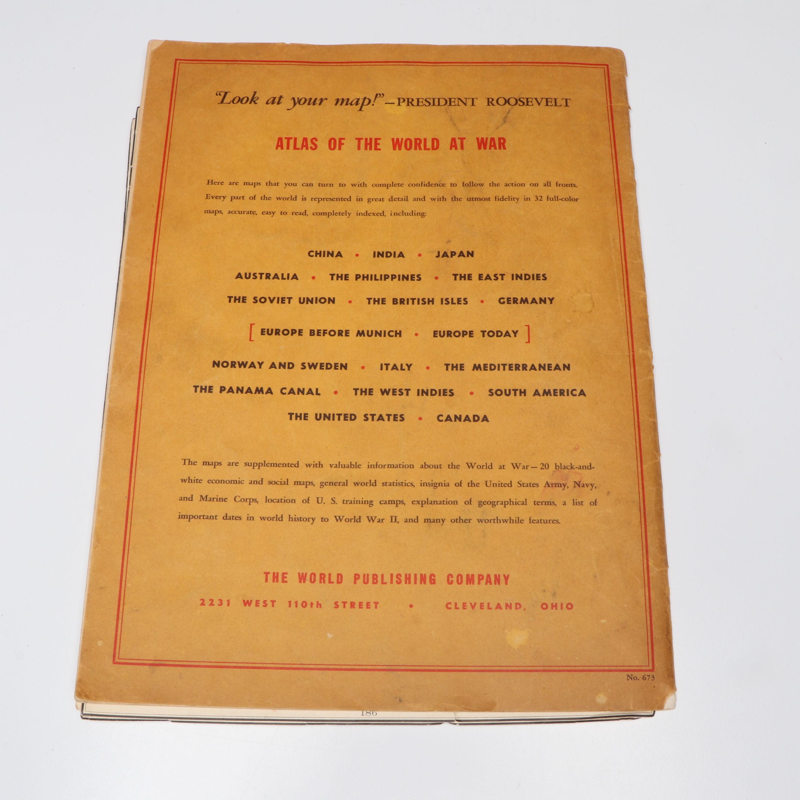 "Atlas of the World at War" by Matthews-Northrup, Mid-20th Century