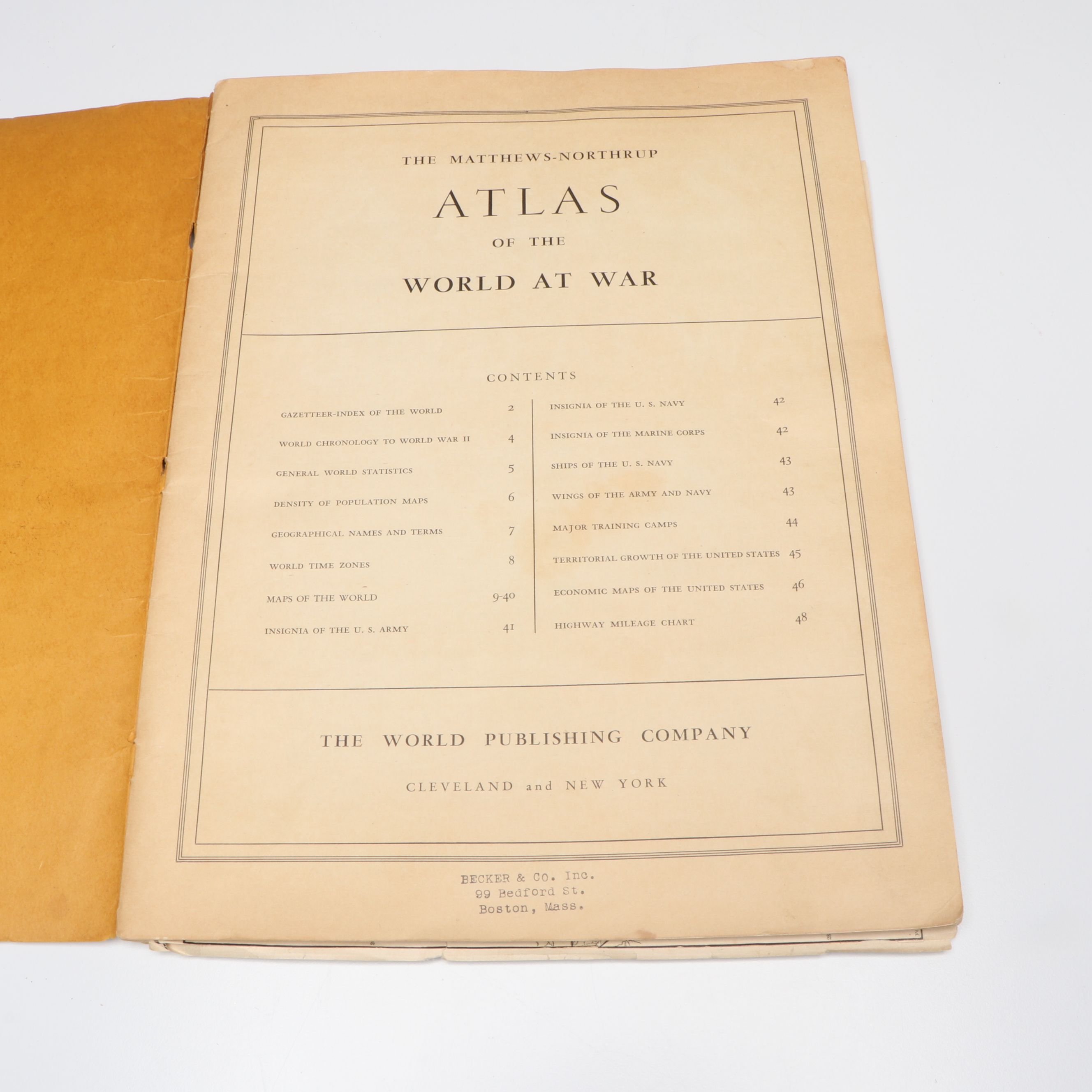 "Atlas of the World at War" by Matthews-Northrup, Mid-20th Century