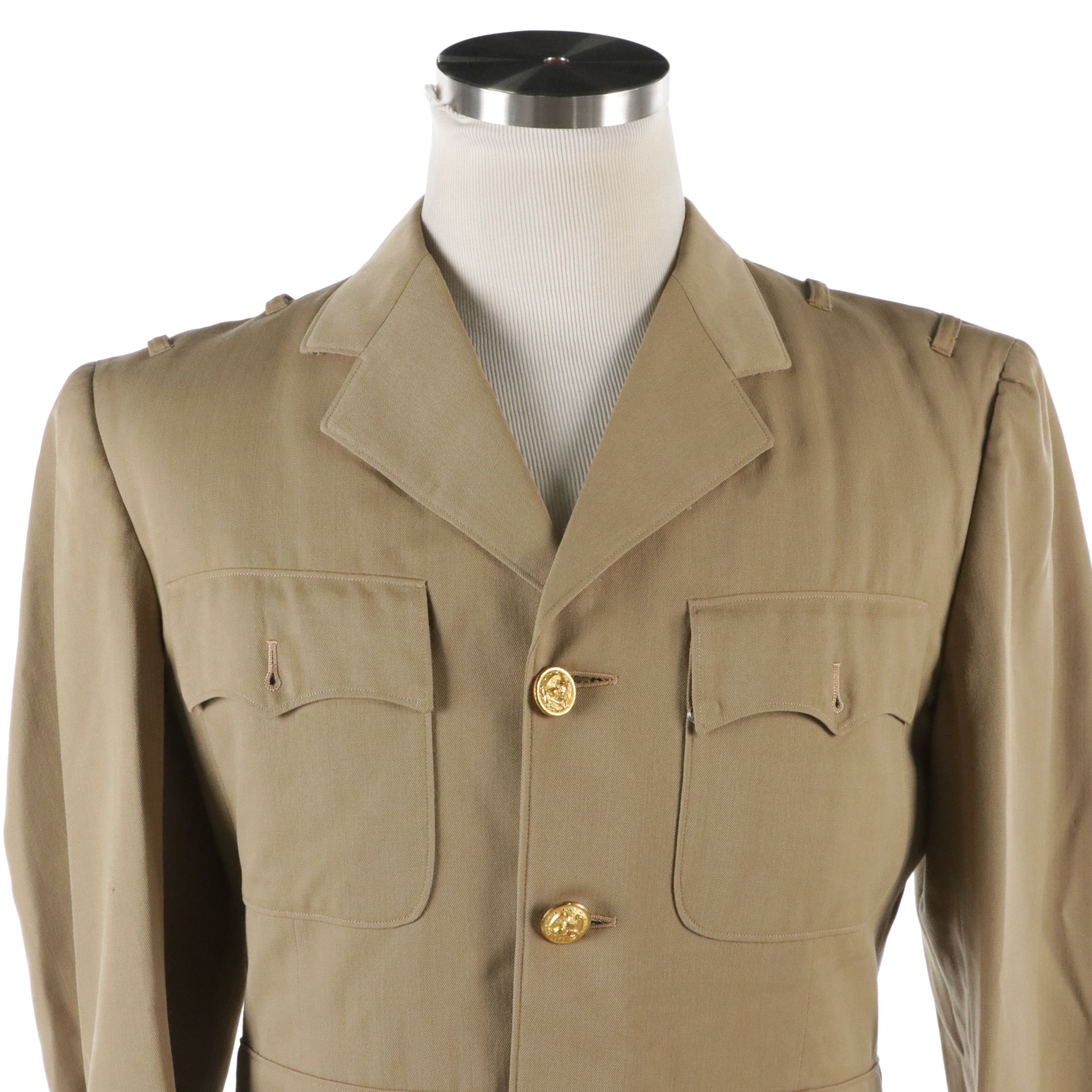 Post WWII Era US Navy Dress Blue and Dress Khaki Uniform Jackets