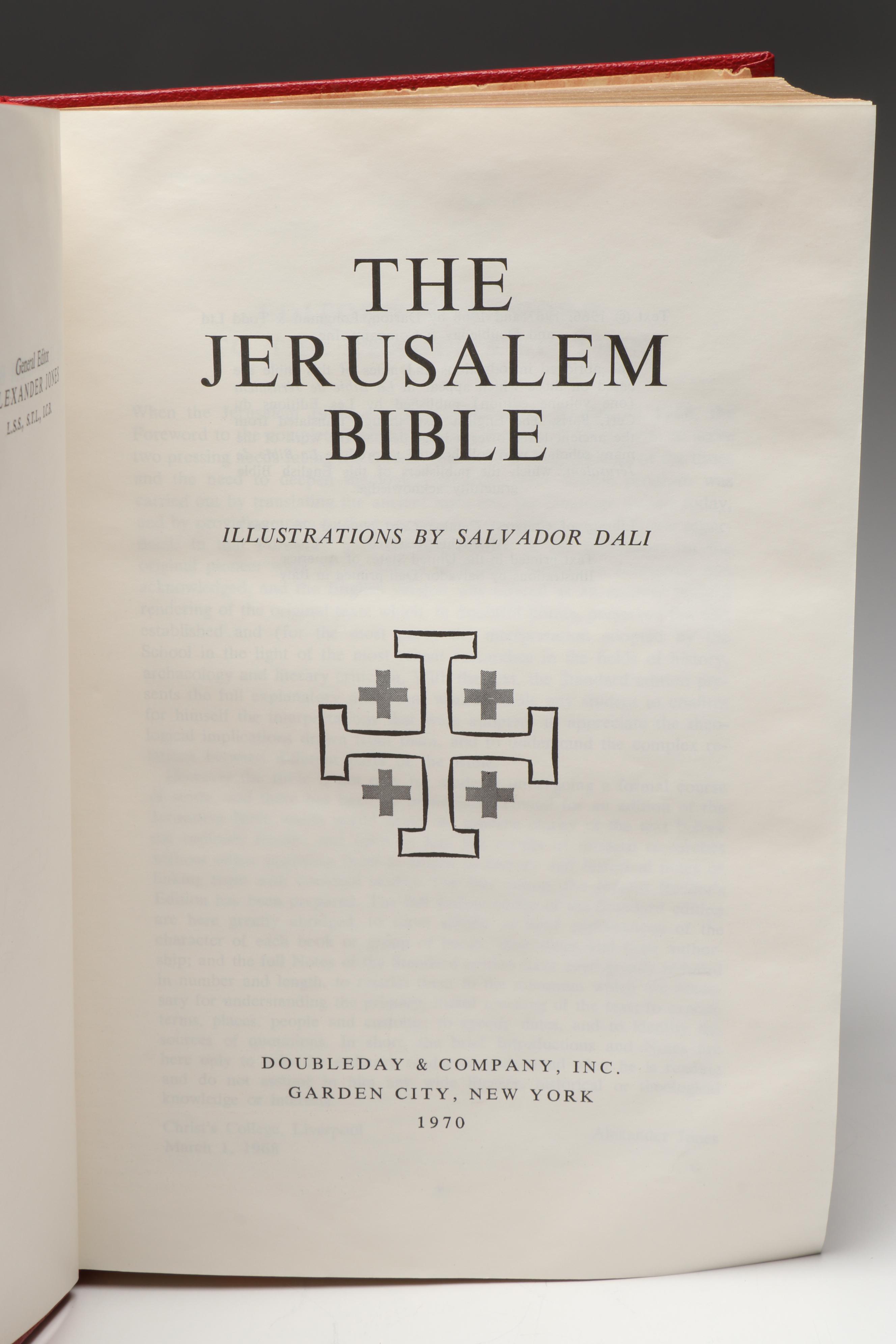 Salvador Dalí Illustrated Jerusalem Bible Edited by Alexander Jones, 1970