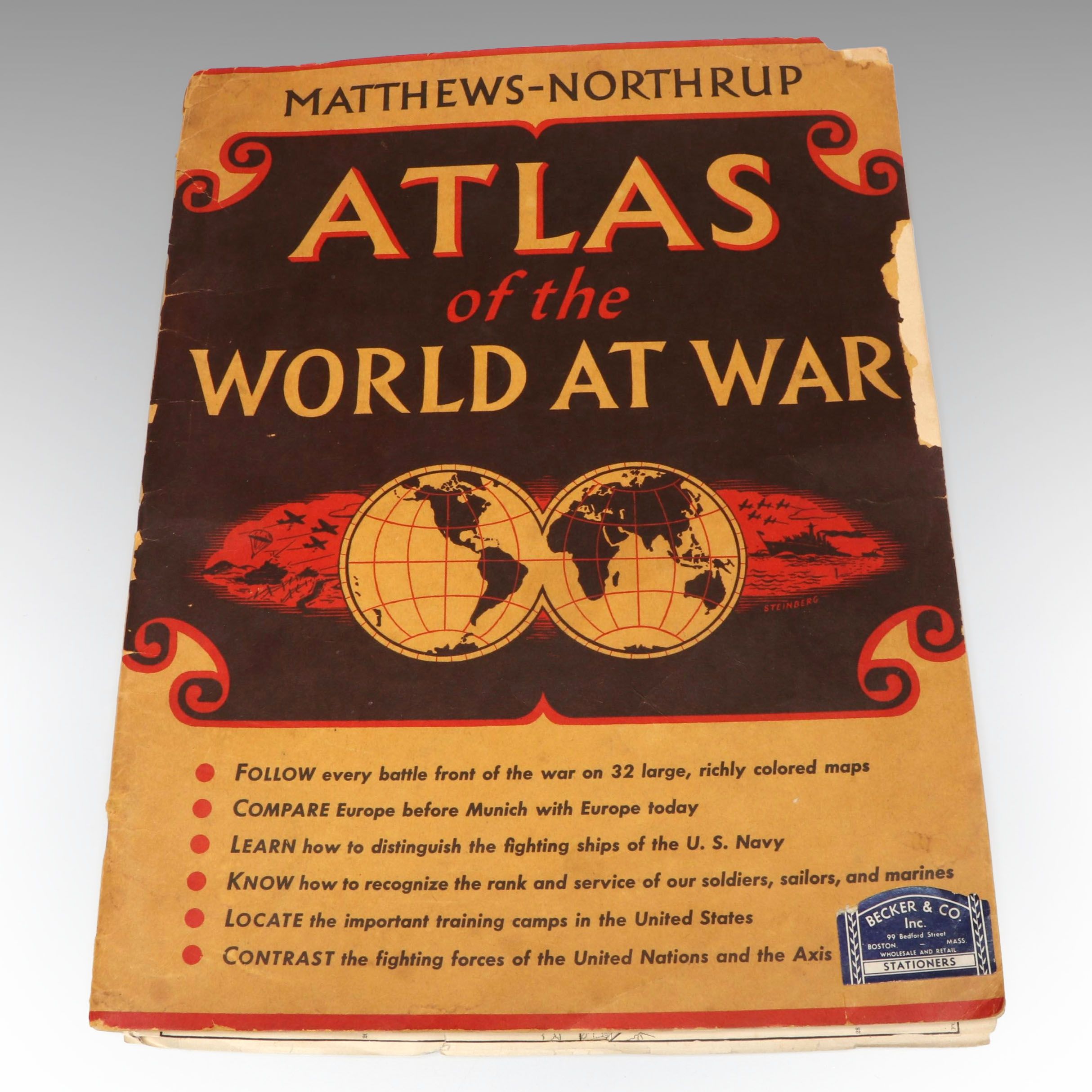 "Atlas of the World at War" by Matthews-Northrup, Mid-20th Century