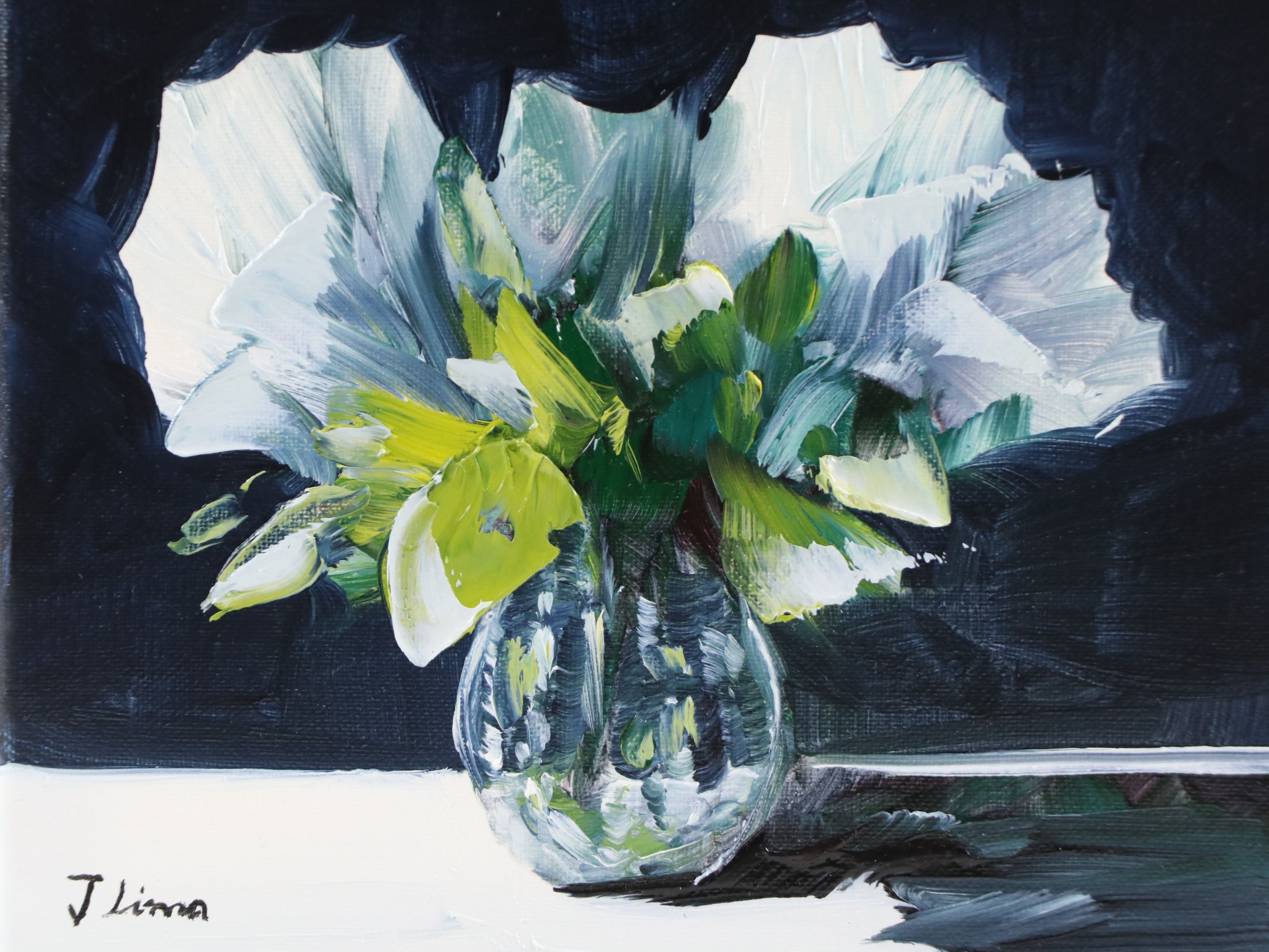 José M. Lima Floral Still Life Oil Painting, 2026