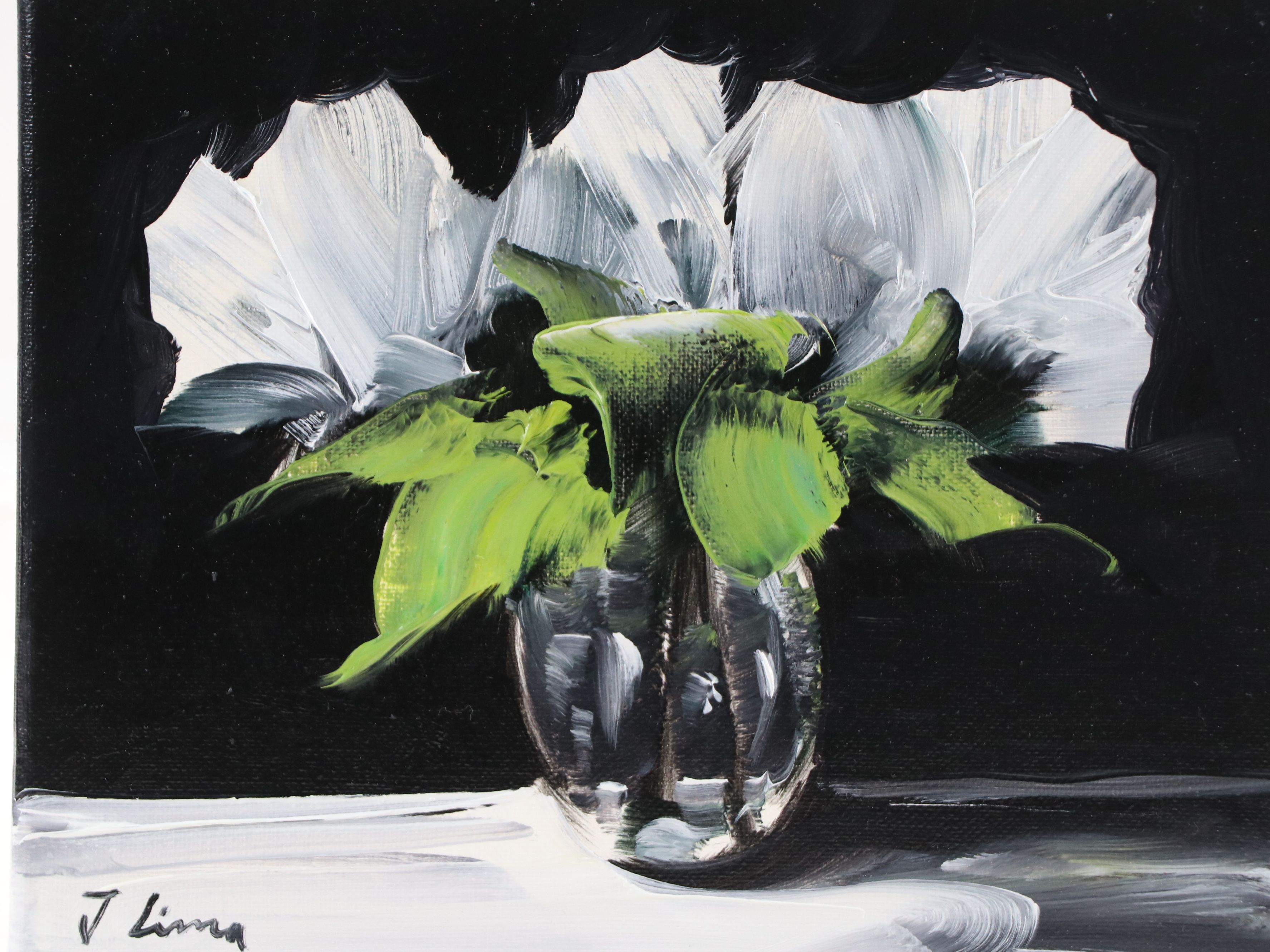 José M. Lima Floral Still Life Oil Painting, 2026