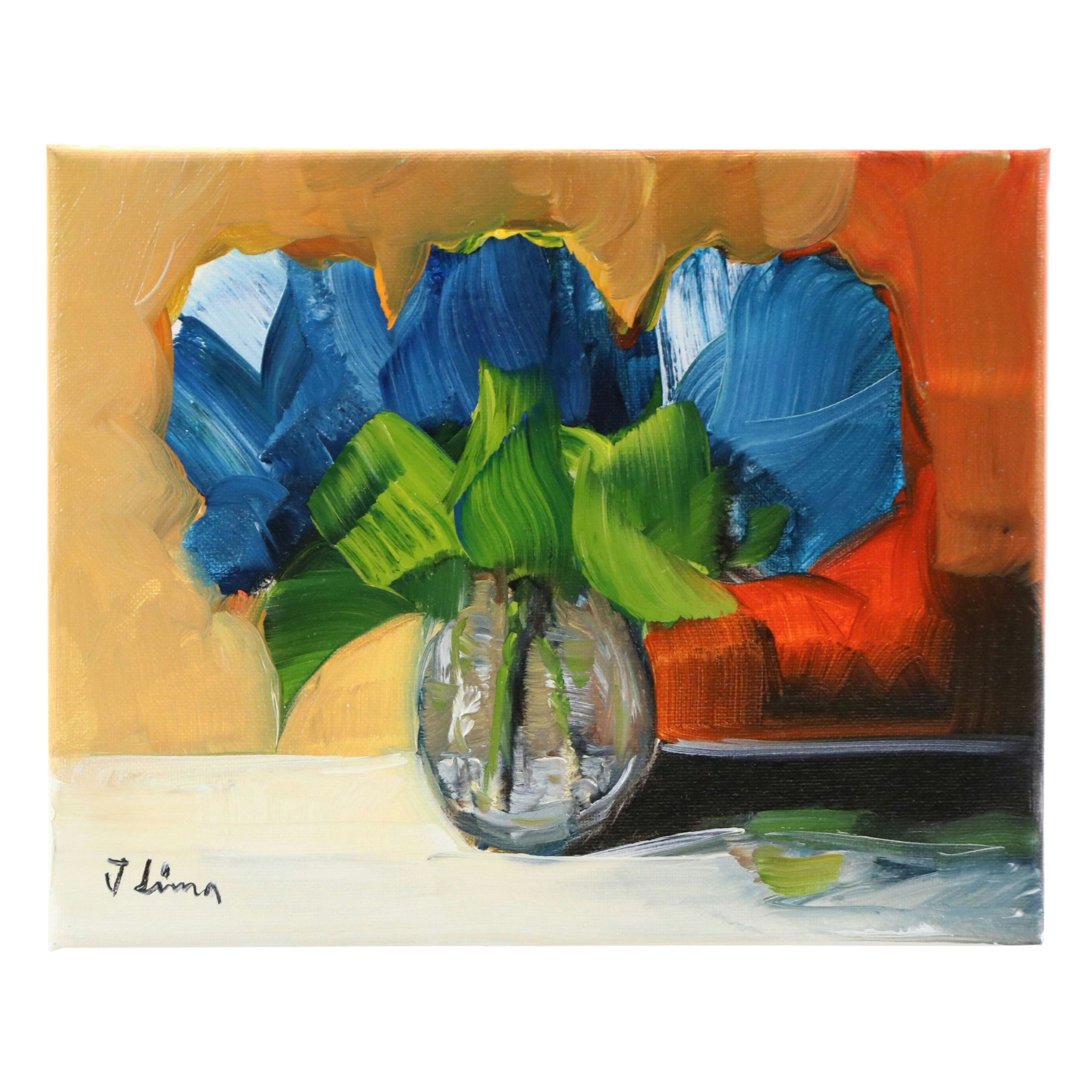 José M. Lima Floral Still Life Oil Painting, 2026
