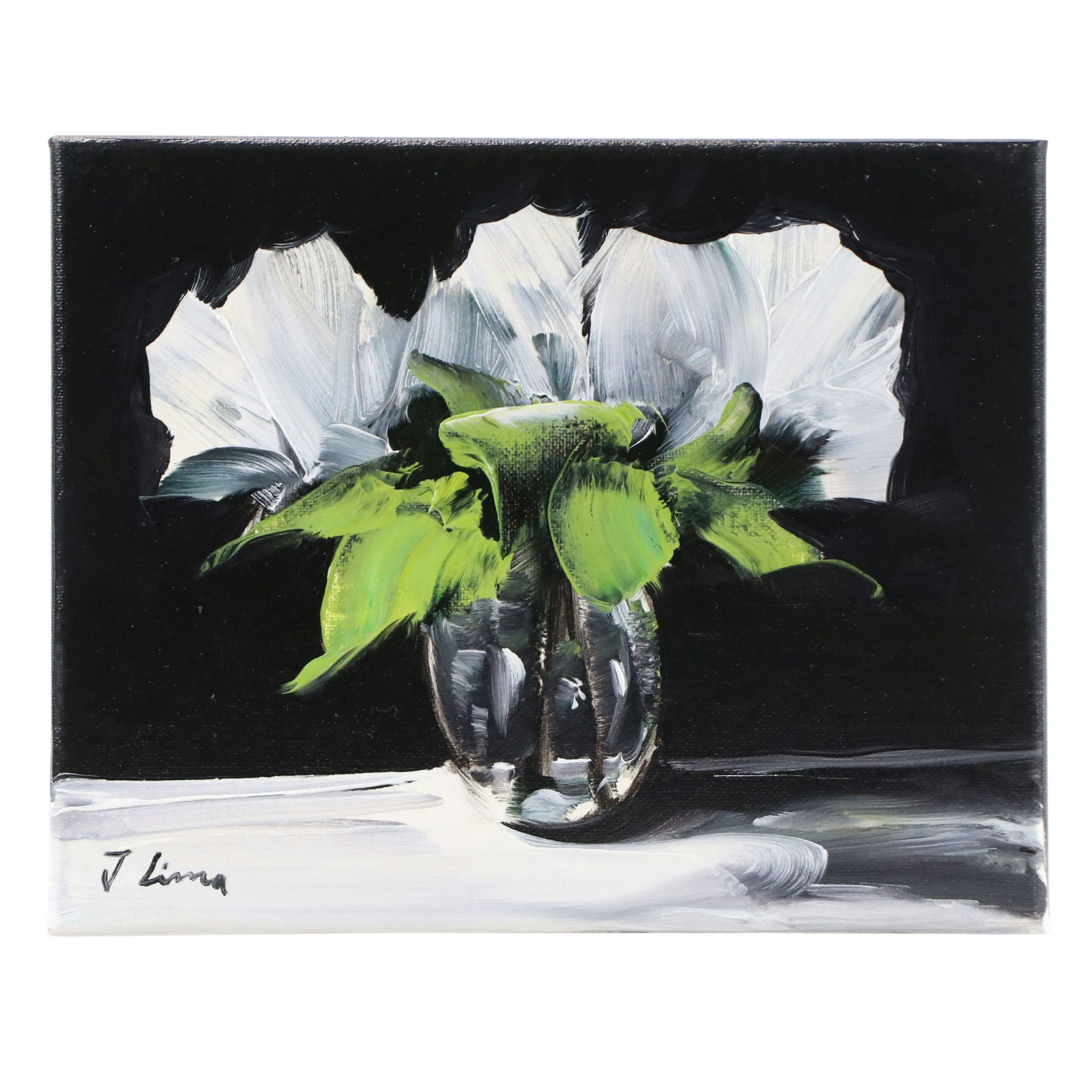 José M. Lima Floral Still Life Oil Painting, 2026