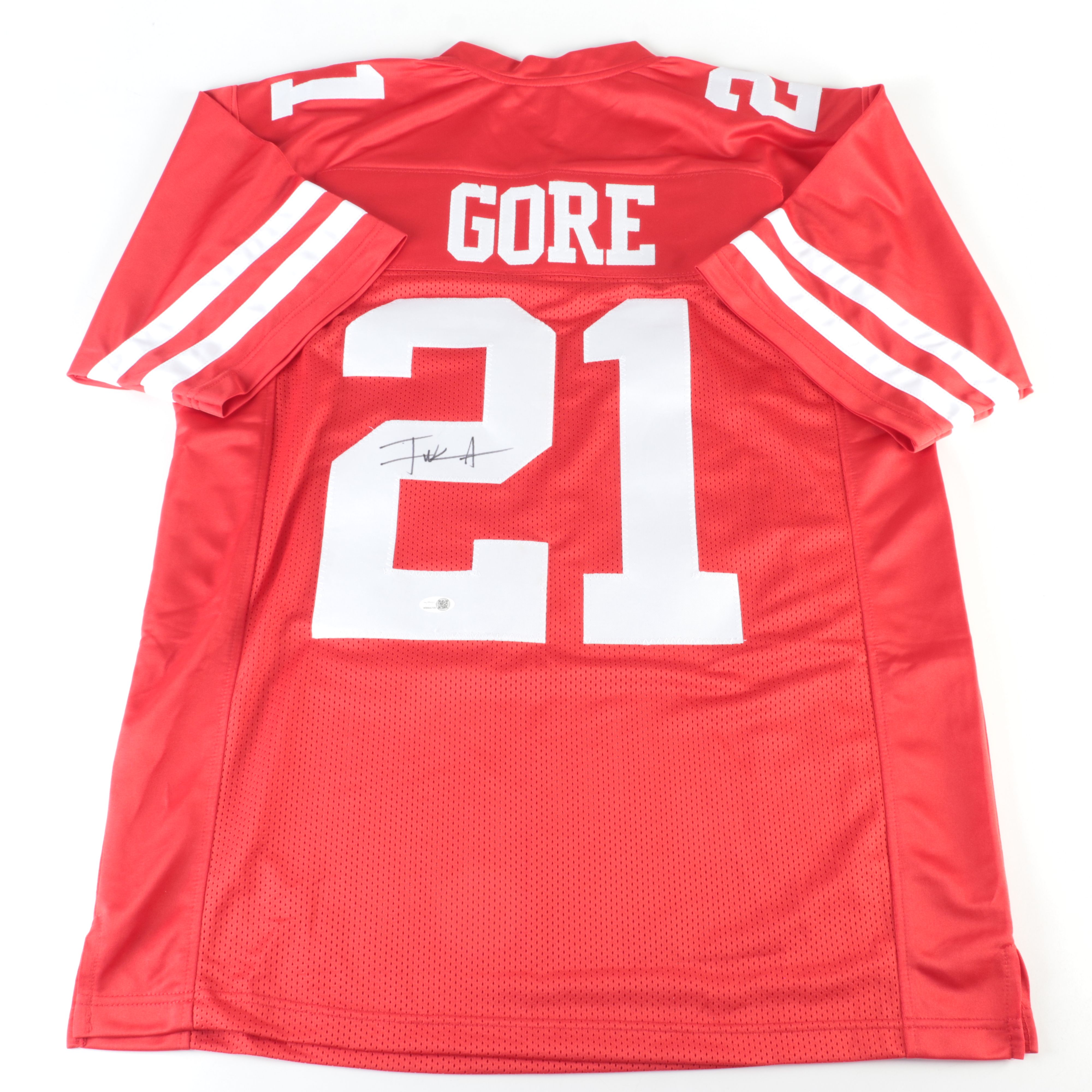 Frank Gore Signed San Francisco 49ers Football Jersey, JSA