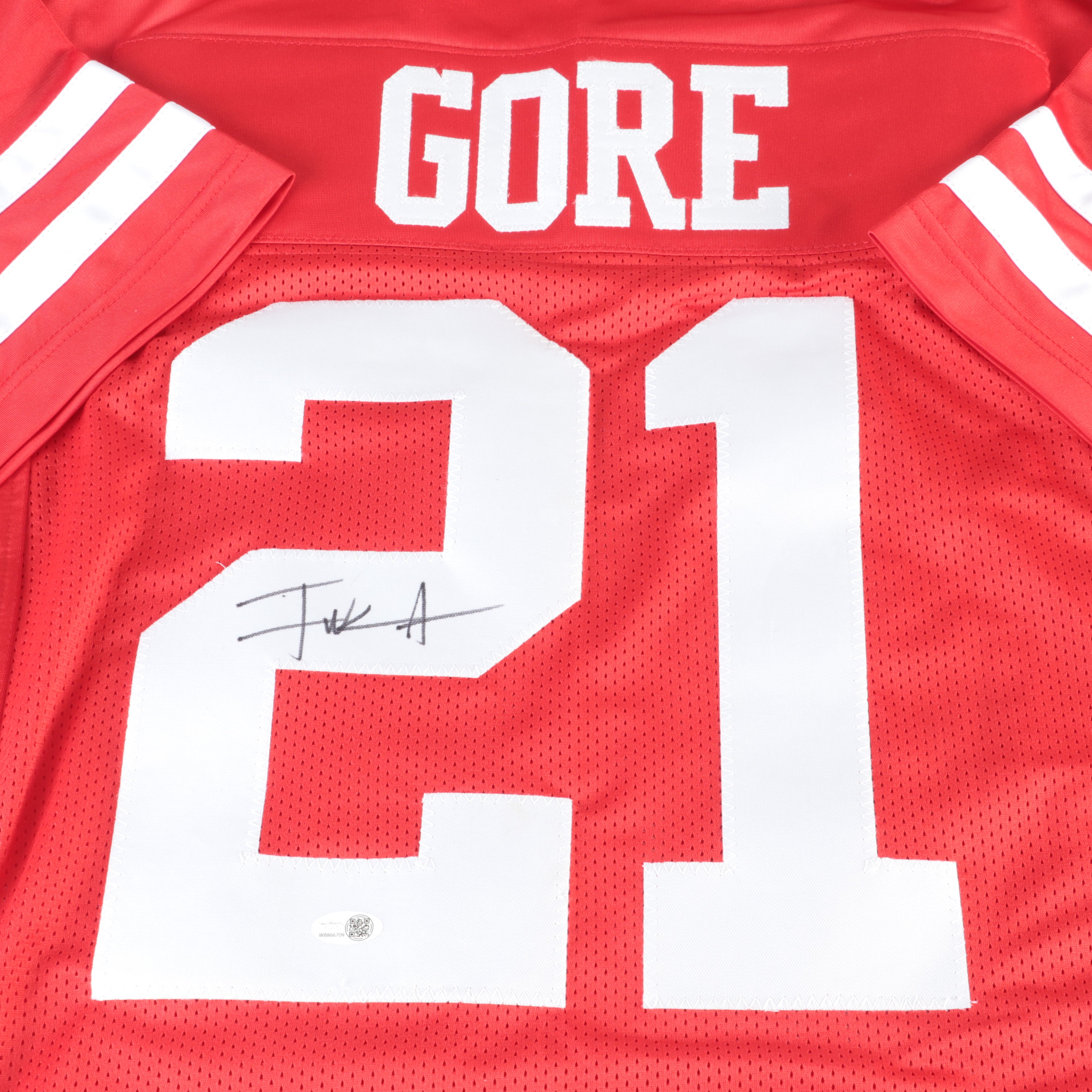 Frank Gore Signed San Francisco 49ers Football Jersey, JSA