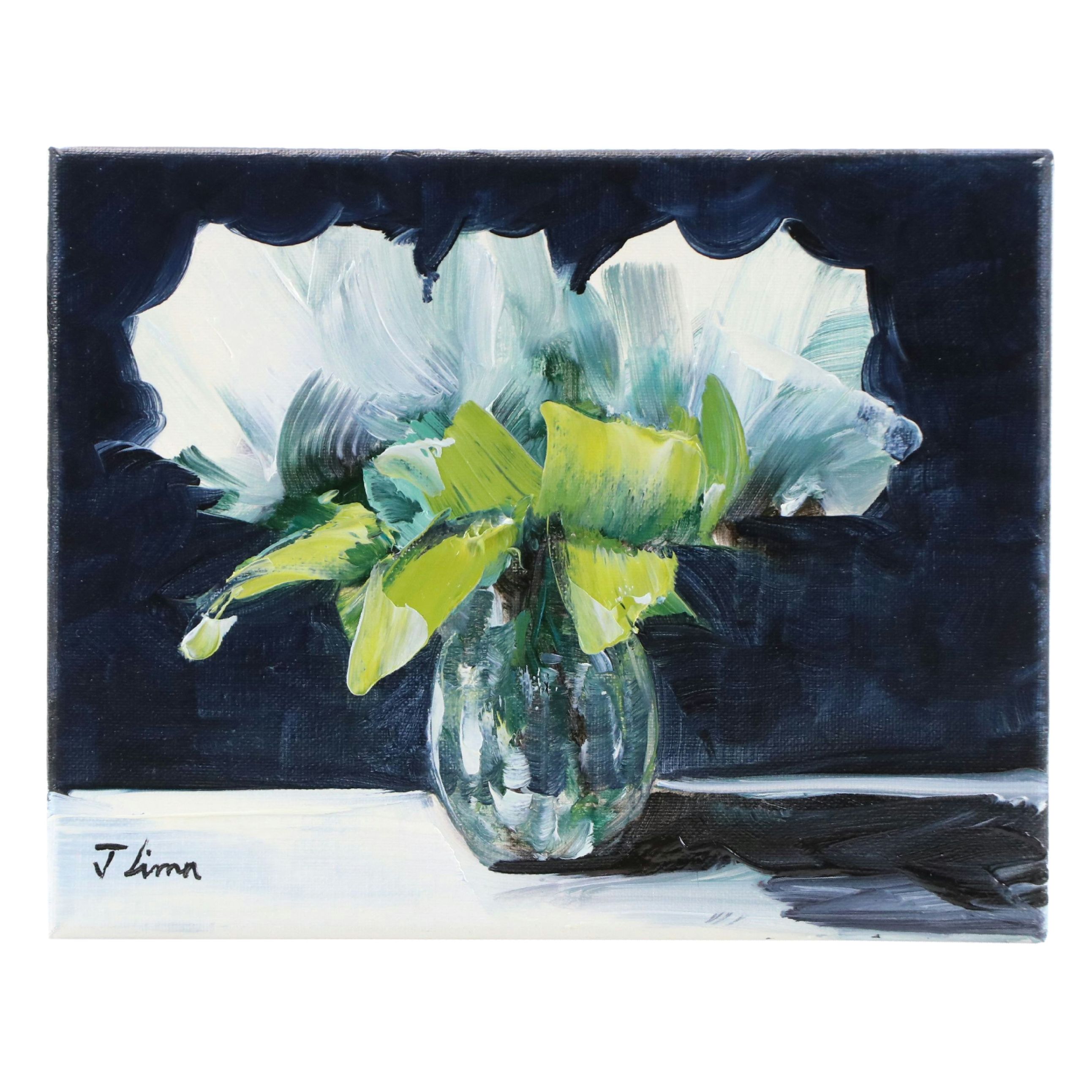 José M. Lima Floral Still Life Oil Painting, 2026