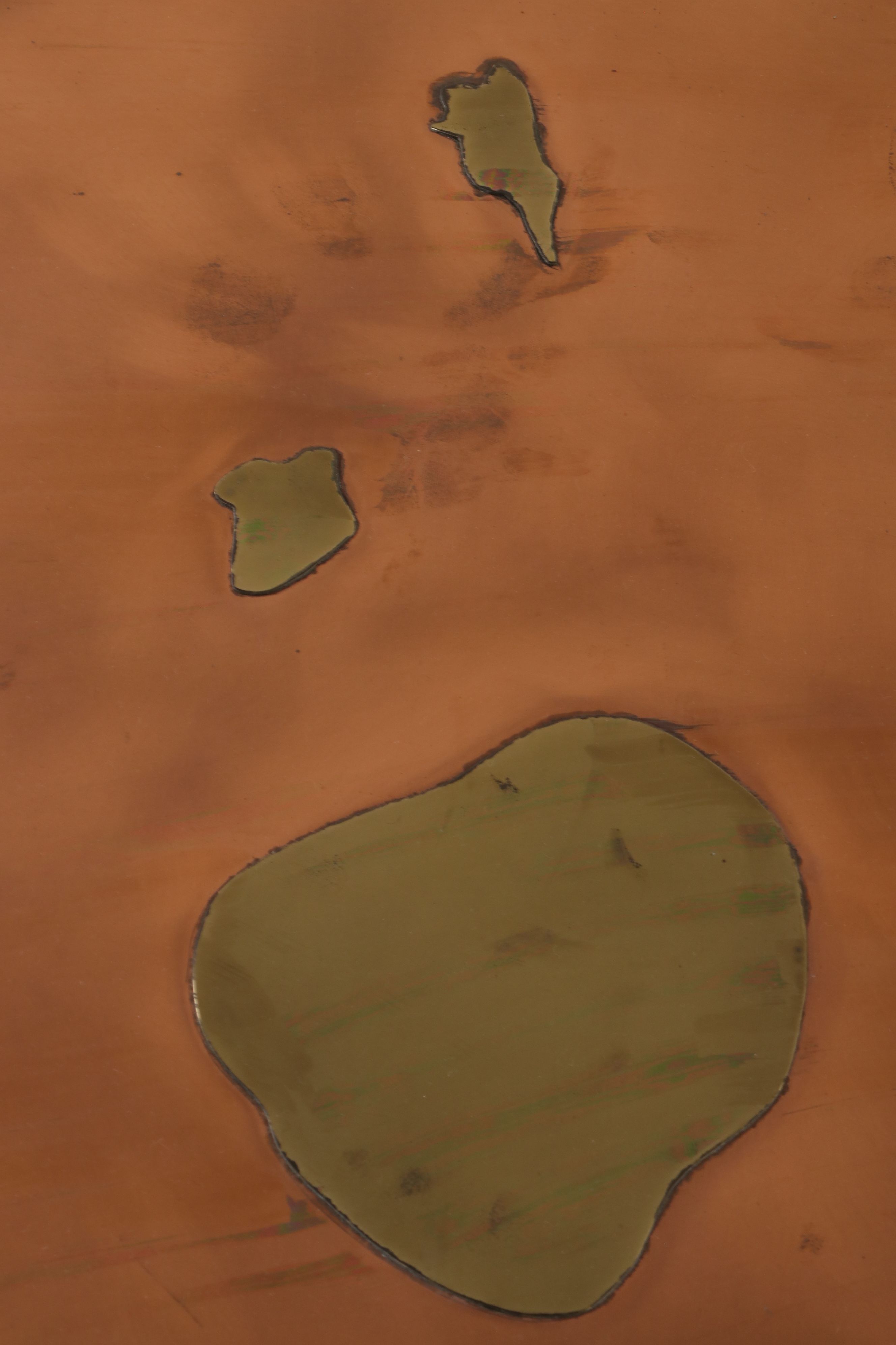 Monumental Sun Banks, Inc. Handcrafted Copper and Brass Florida State Wall Décor