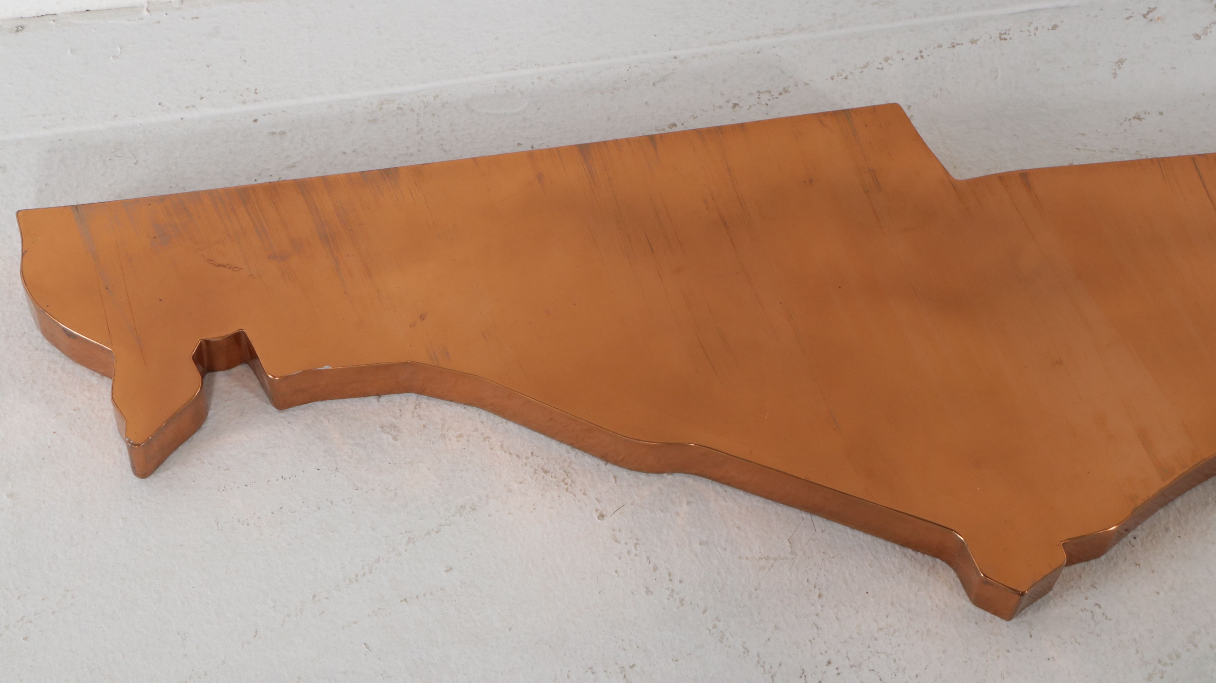 Monumental Sun Banks, Inc. Handcrafted Copper and Brass Florida State Wall Décor