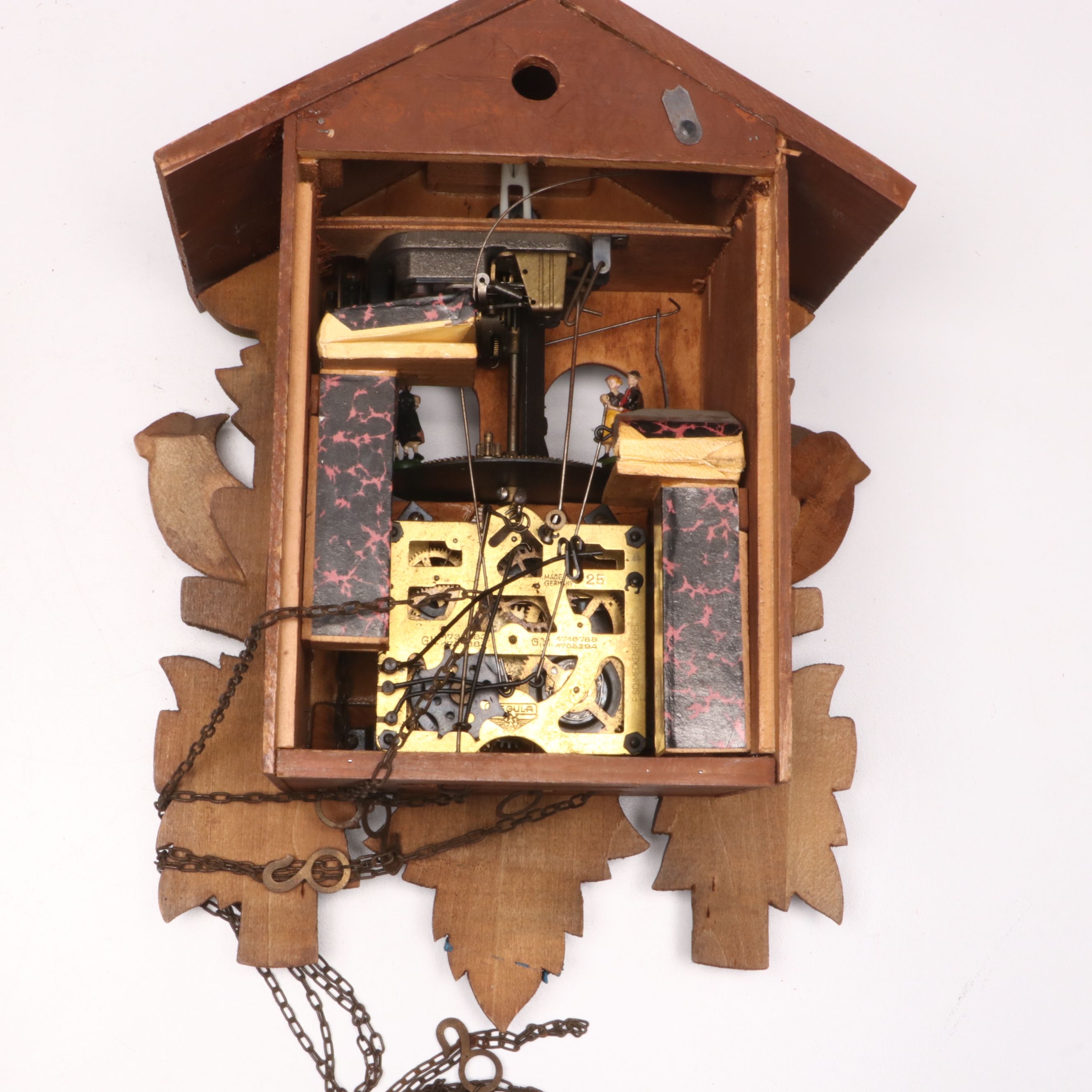 Thorens with Other Wooden Cuckoo Clock, Mid to Late 20th Century