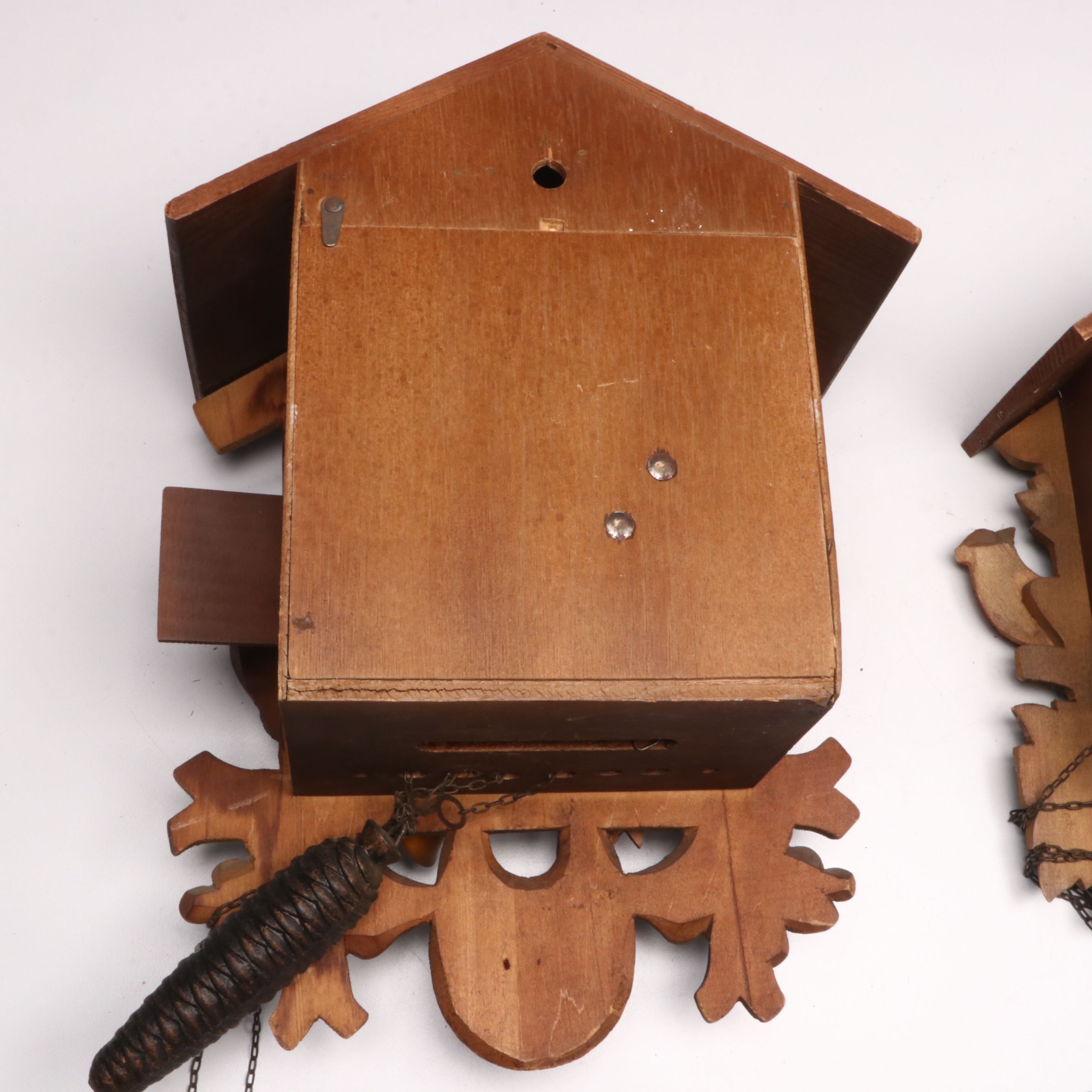 Thorens with Other Wooden Cuckoo Clock, Mid to Late 20th Century