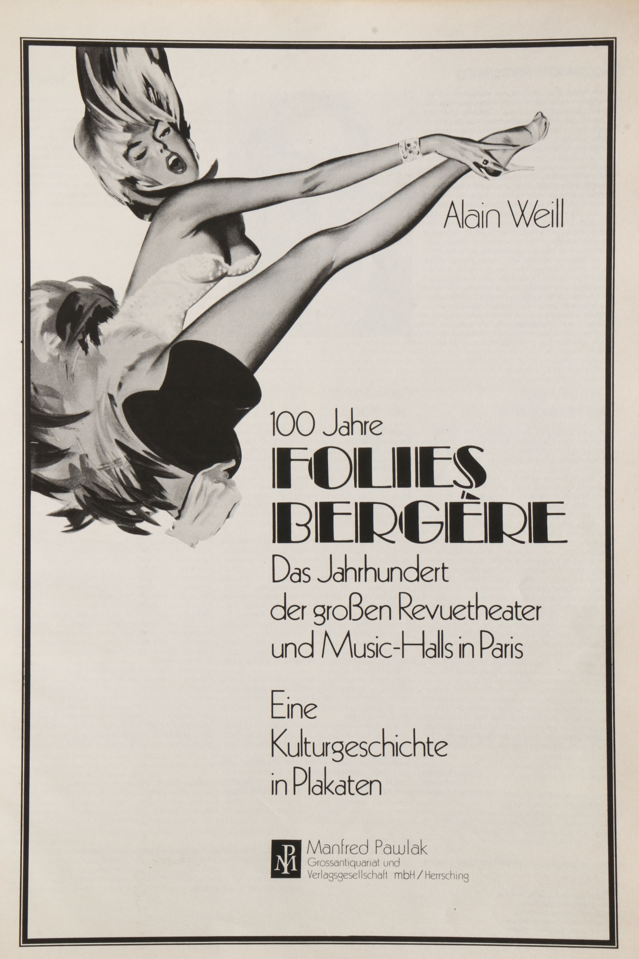Illustrated "100 Jahre Folies Bergère" by Alain Weill, 1977