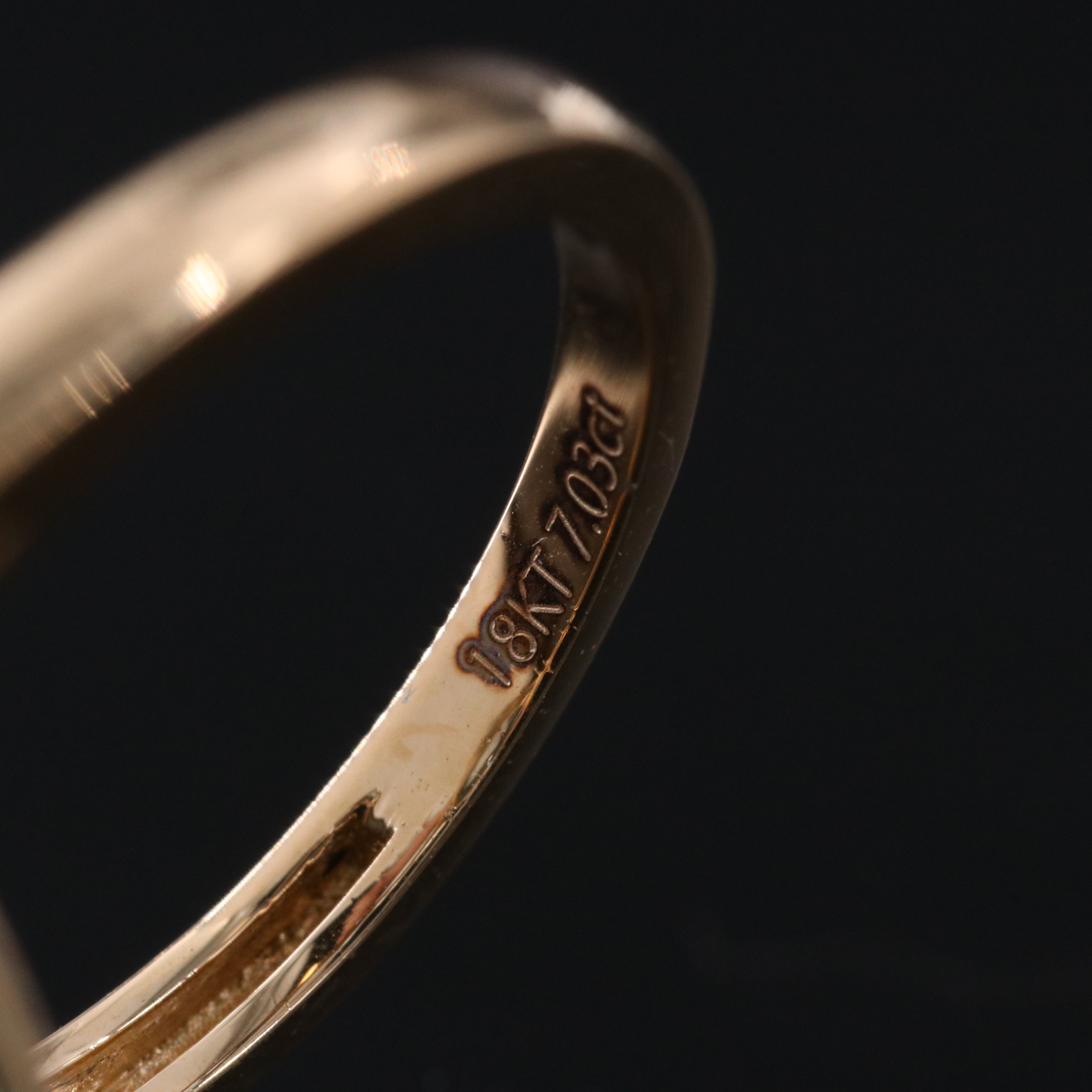 18K 7.03 CT Lab Grown Fancy Blue Diamond Solitaire Ring with IGI Report