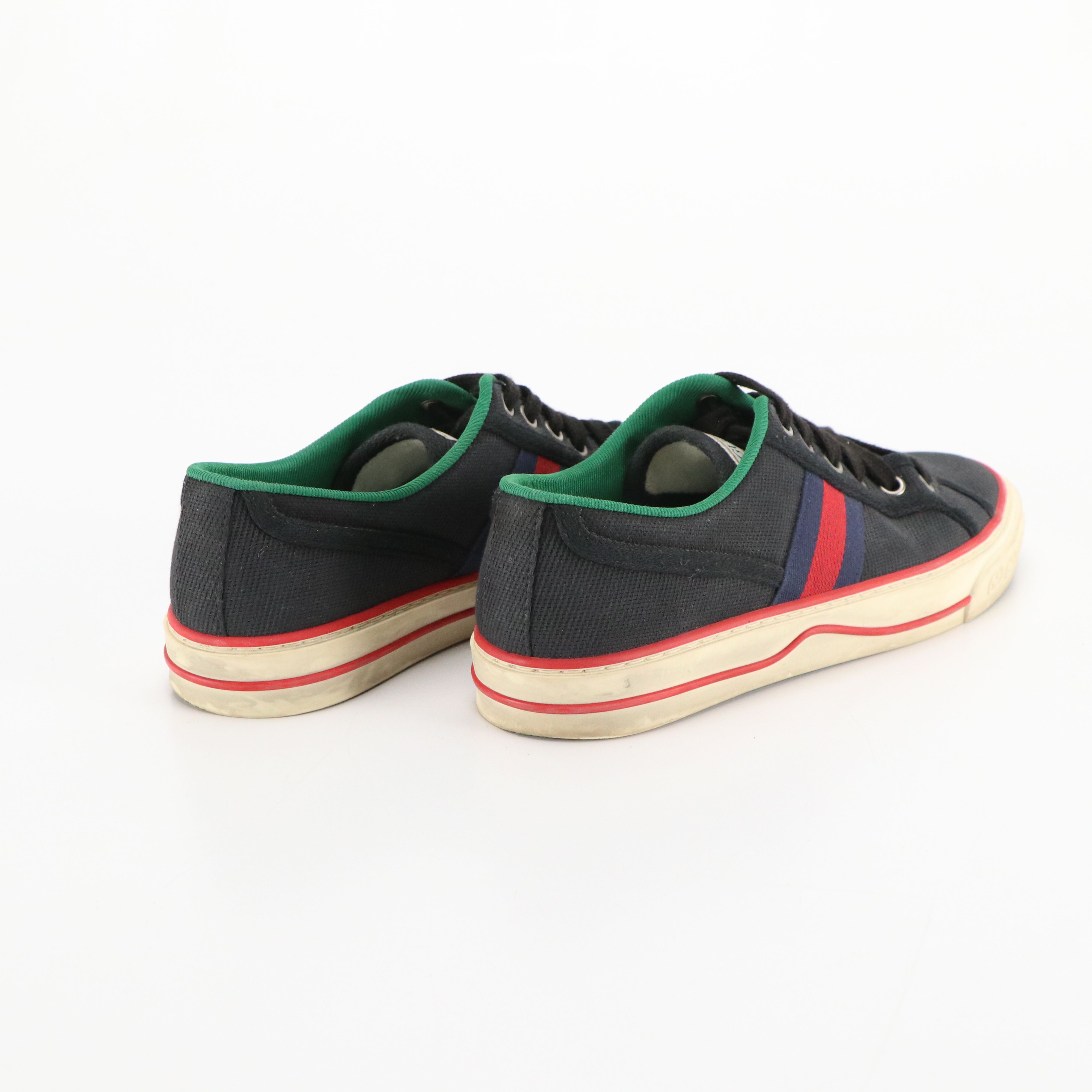 Gucci Tennis 1977 Web Stripe Canvas Sneakers