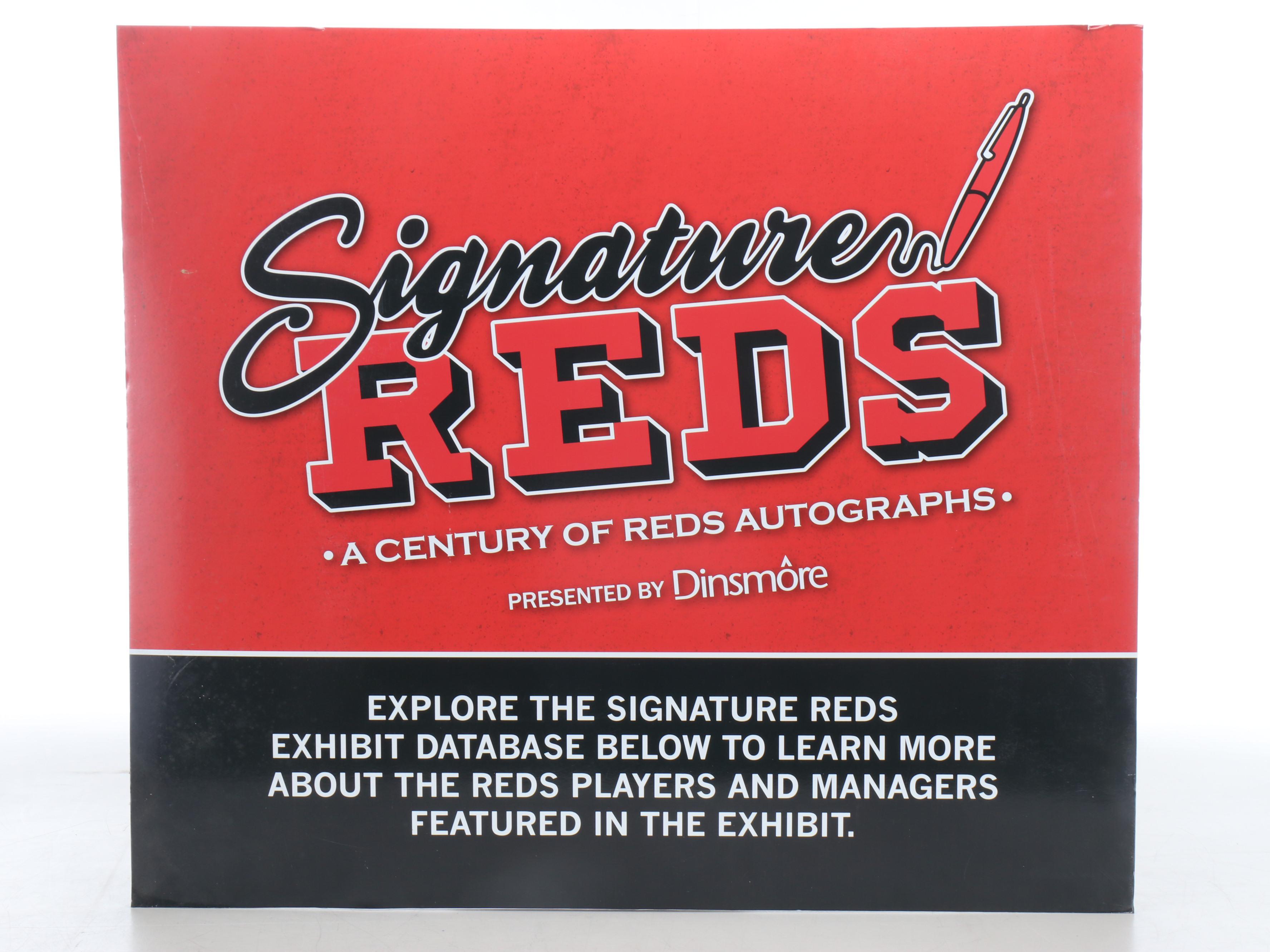Cincinnati Reds Hall of Fame Signs Featuring "Signature Reds" and More
