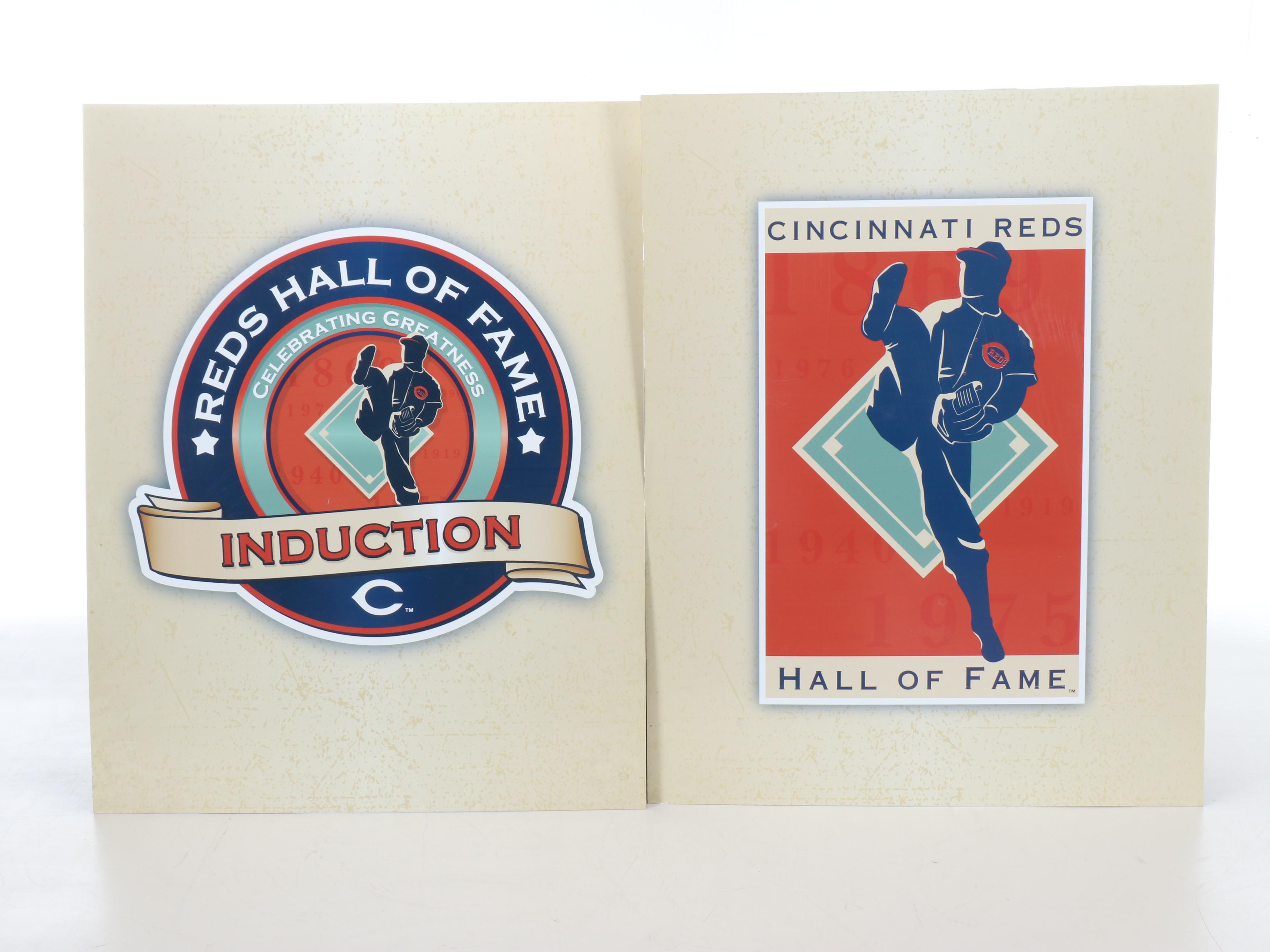 Cincinnati Reds Hall of Fame Signs Featuring "Signature Reds" and More