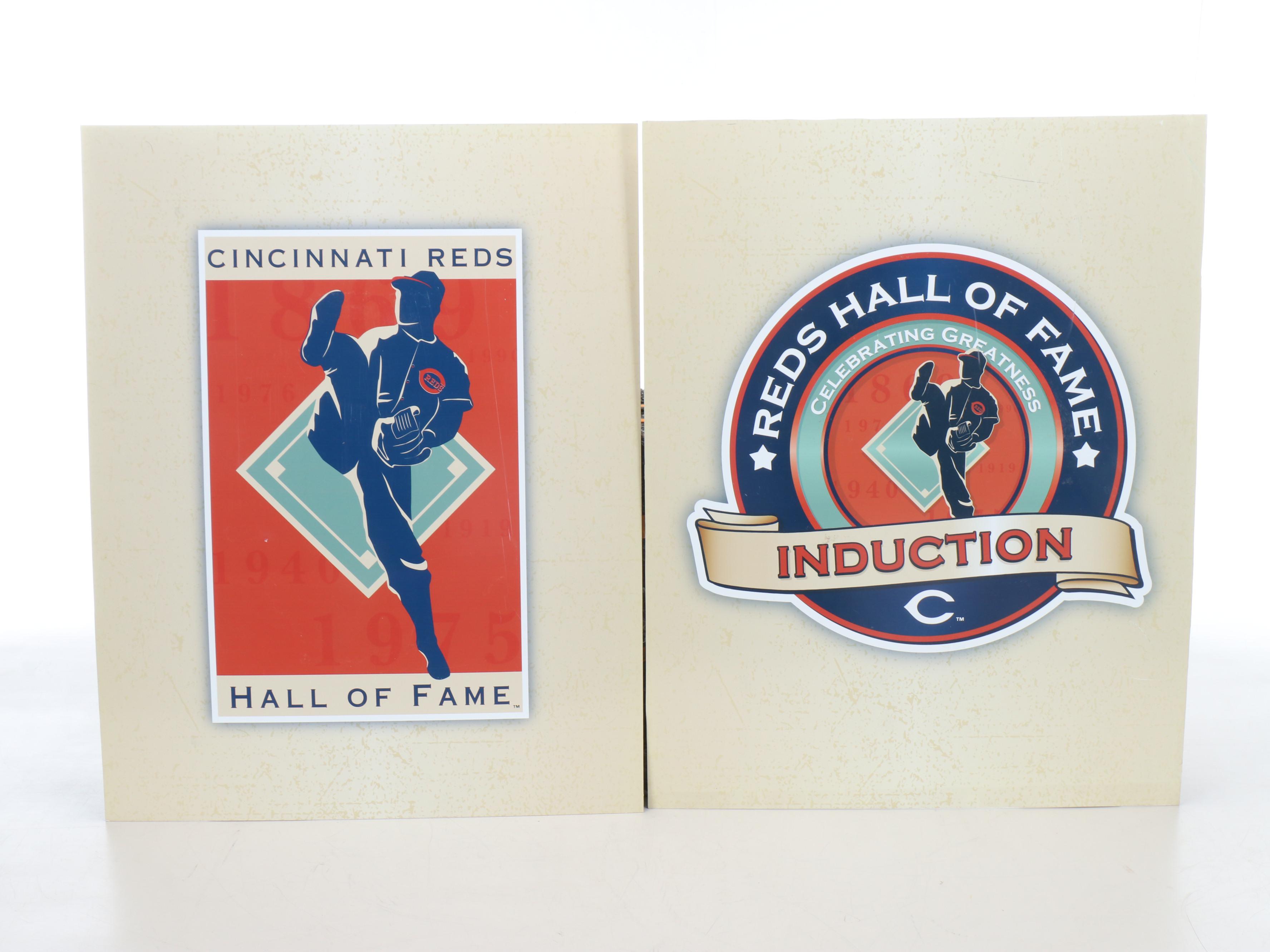 Cincinnati Reds Hall of Fame Signs Featuring "Signature Reds" and More