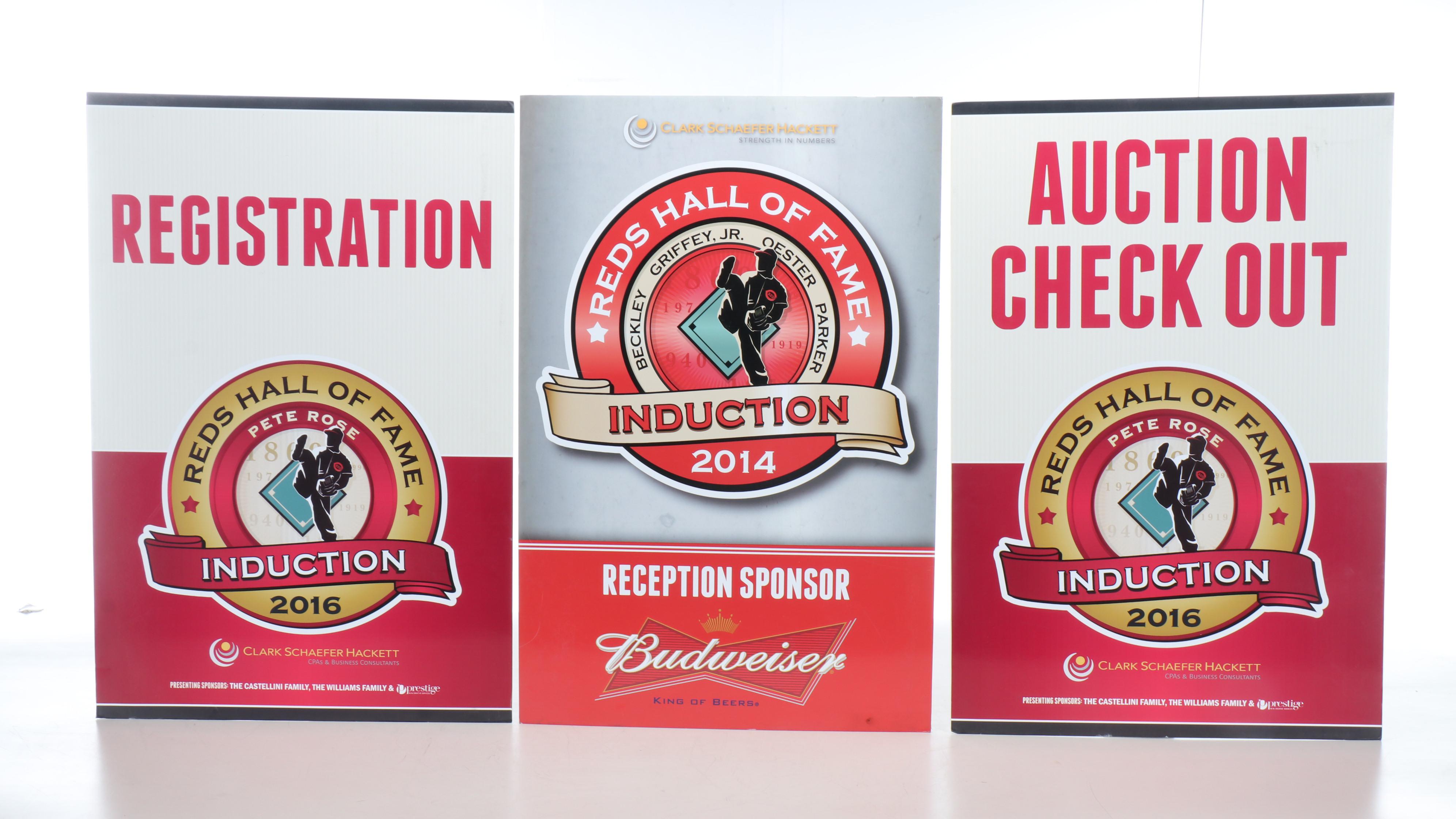 Cincinnati Reds Hall of Fame Signs Featuring "Signature Reds" and More